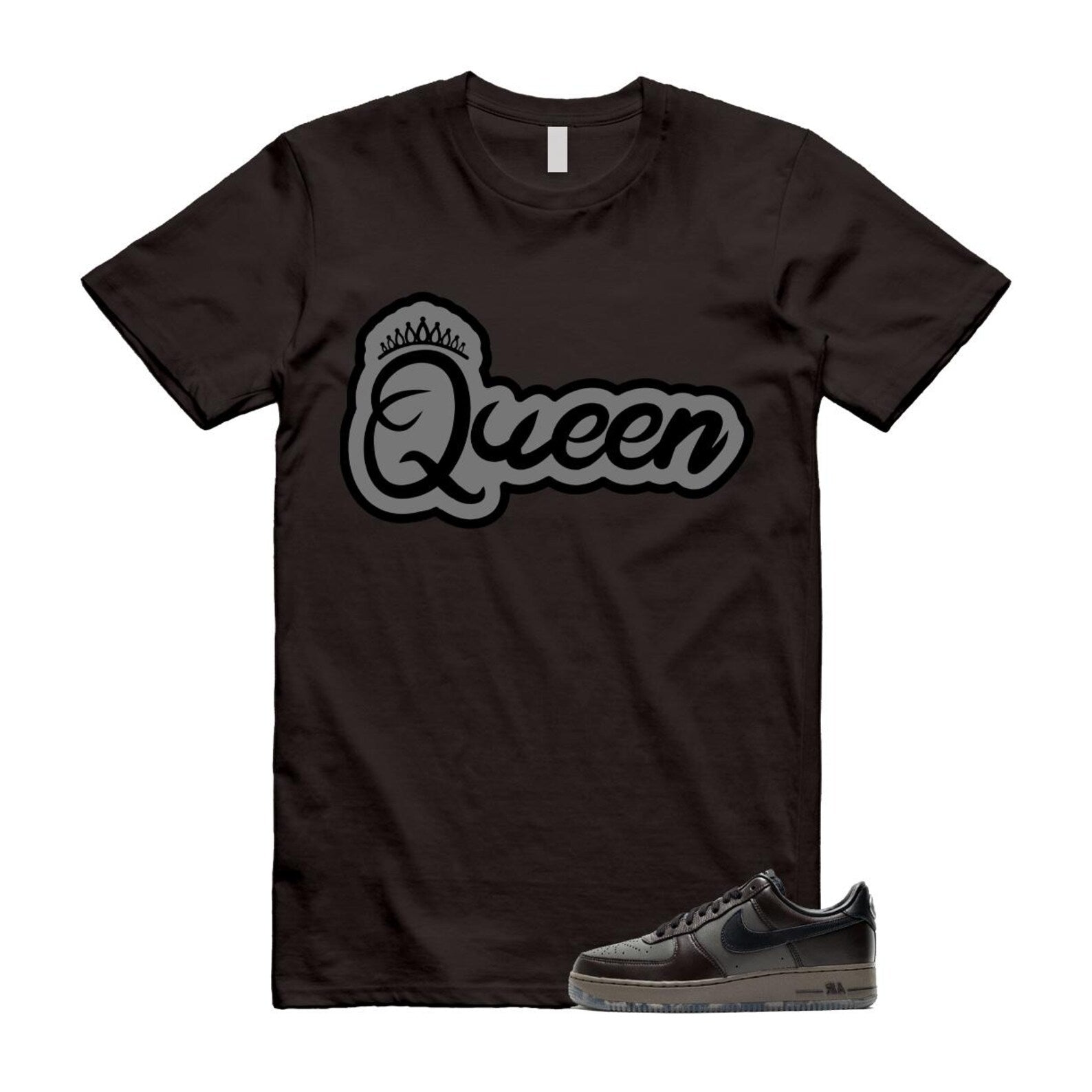 Air Force 1 Paris Black Tea Petra Brown Low T Shirt Match Q2 T-Shirt, Sneaker Match Tee