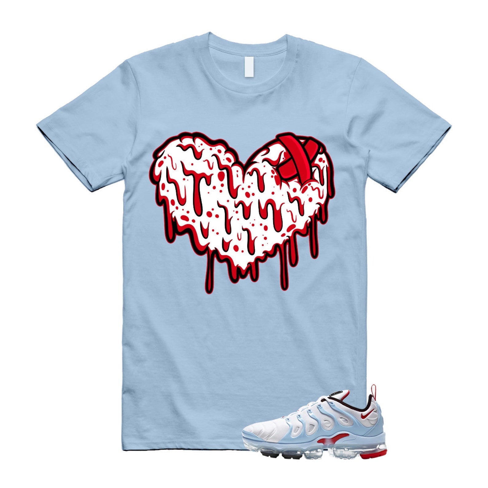 VaporMax Chicago University Red Psychic Blue White Air Plus T Shirt Match DRHRT T-Shirt, Sneaker Match Tee