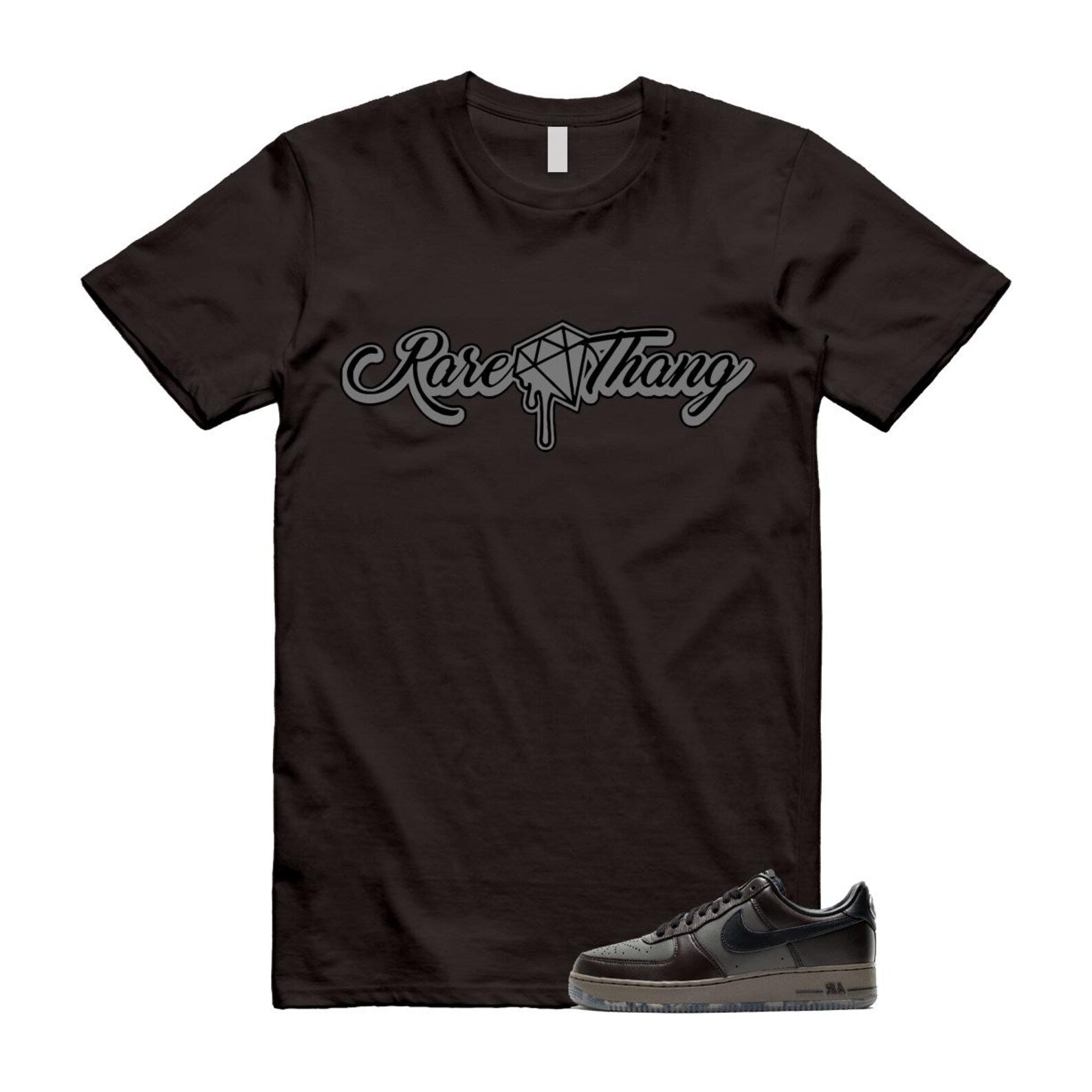 Air Force 1 Paris Black Tea Petra Brown Low T Shirt Match RARE T-Shirt, Sneaker Match Tee