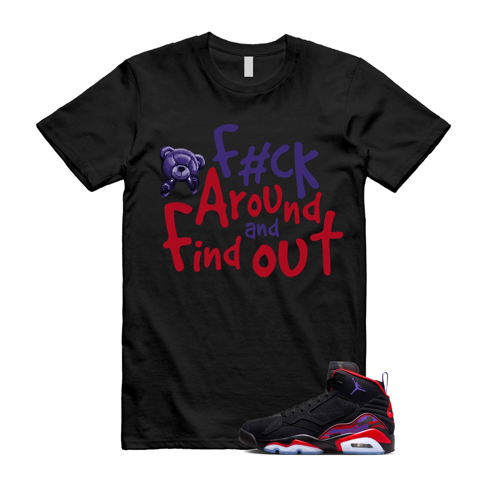 MVP Raptors Black Dark Concord University Red Anthracite T Shirt Match FCK T-Shirt, Sneaker Match Tee