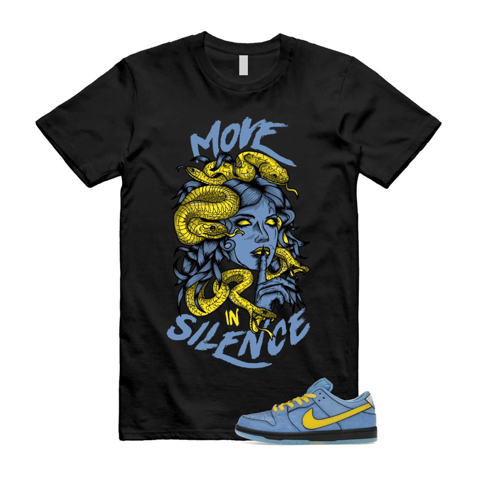 Dunk Bubbles The Power Girls Blue Chill Deep Royal Active Pink Yellow Black T Shirt Match MIS T-Shirt, Sneaker Match Tee