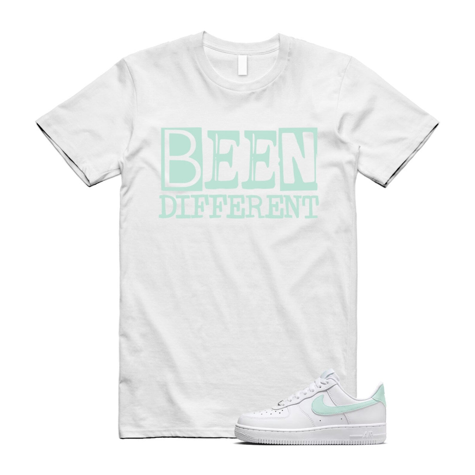 BEEN T Shirt to match N Air Force 1 Low Jade Ice White T-Shirt, Sneaker Match Tee