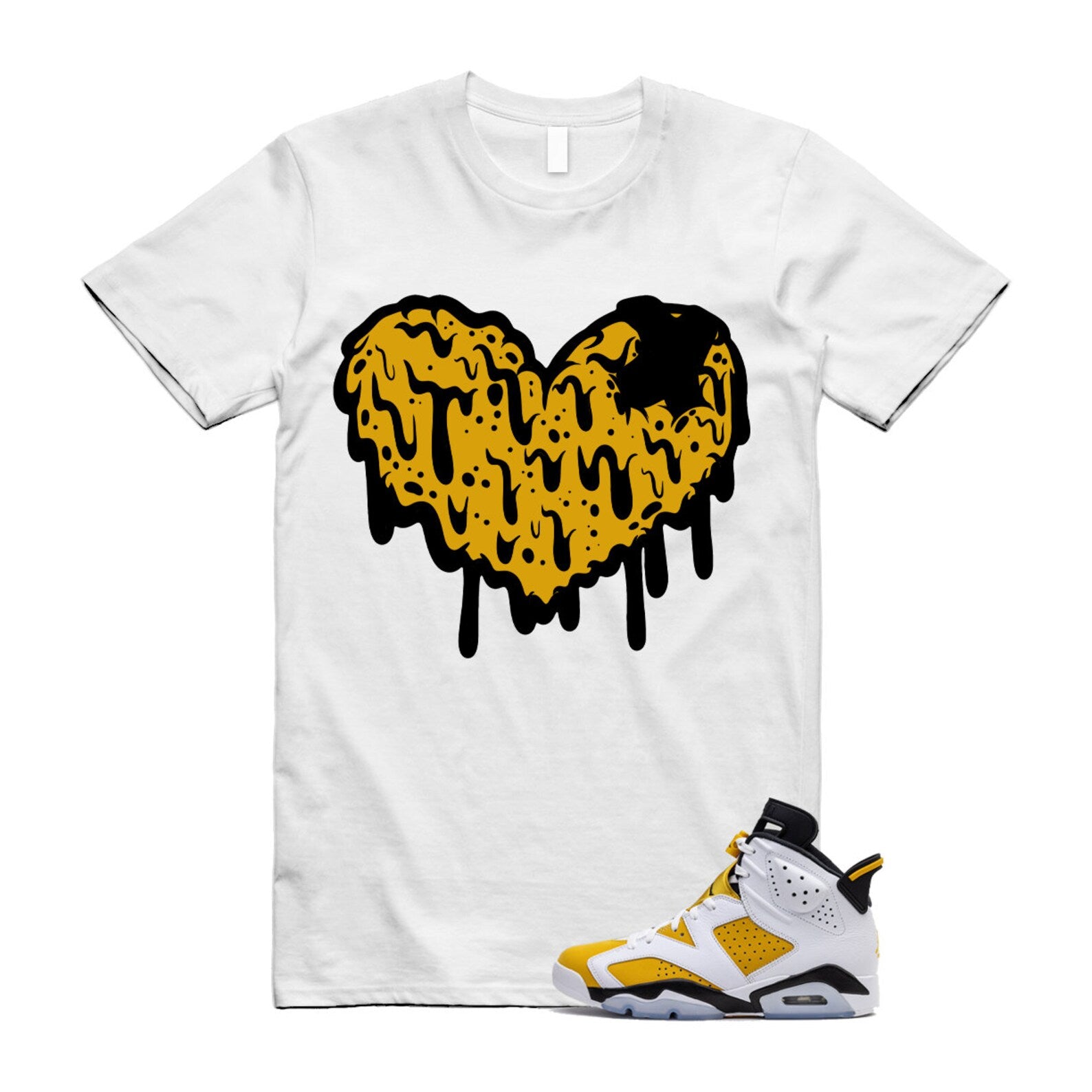 Yellow Ochre 6 Black White T Shirt Match DRHRT T-Shirt, Sneaker Match Tee