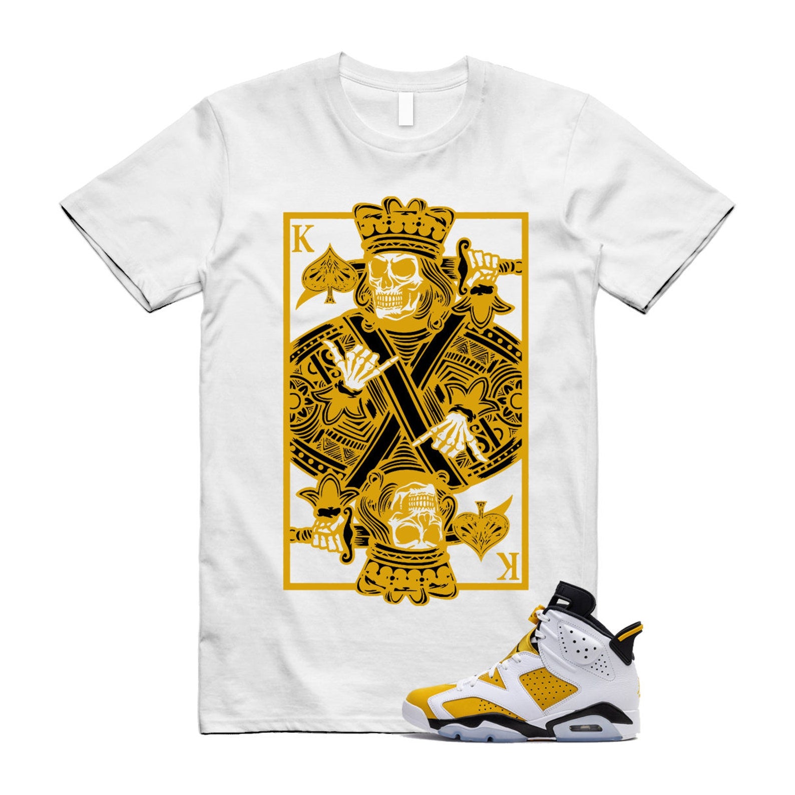 Yellow Ochre 6 Black White T Shirt Match KC T-Shirt, Sneaker Match Tee