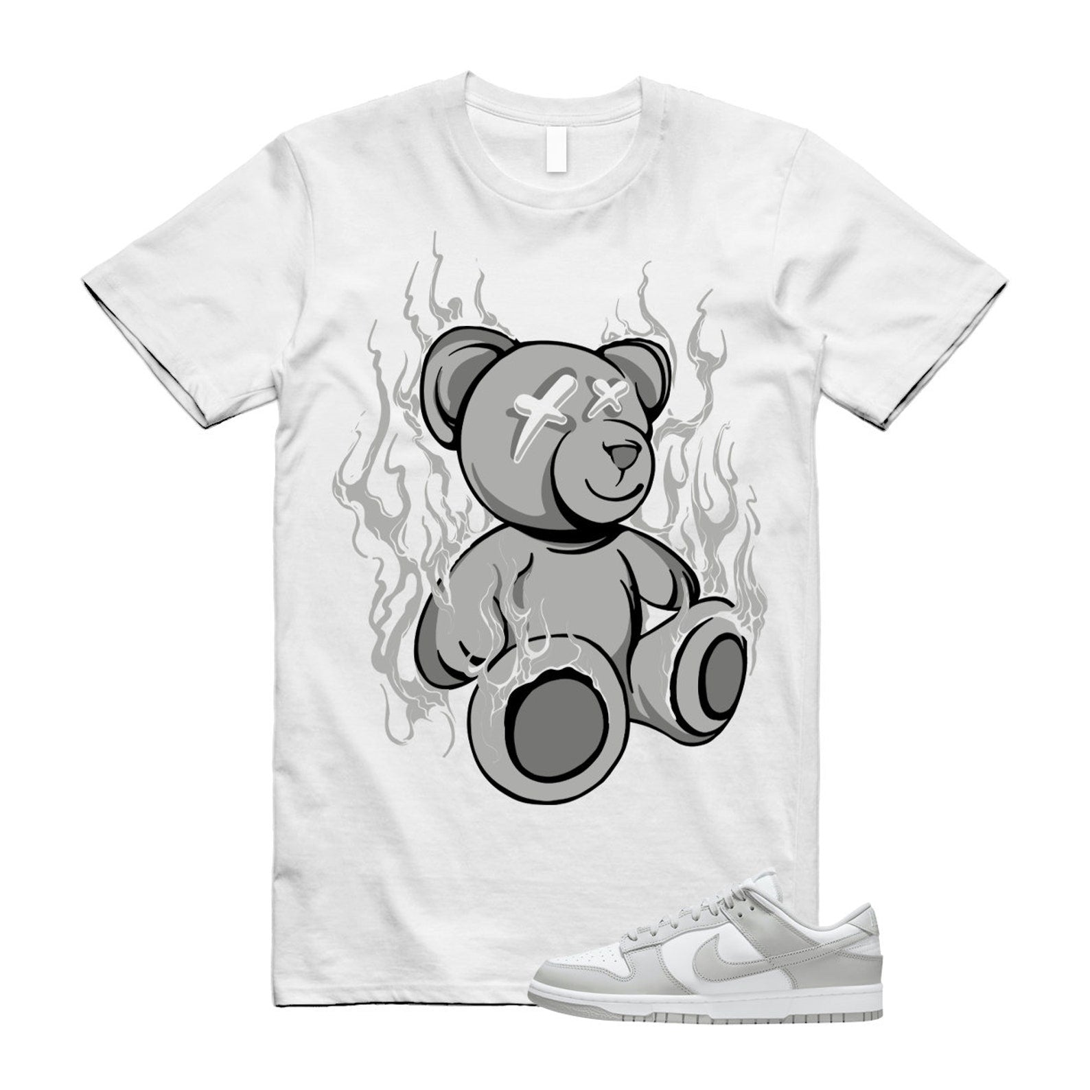 LIT T Shirt to match N Dunk Low Grey Fog White T-Shirt, Sneaker Match Tee