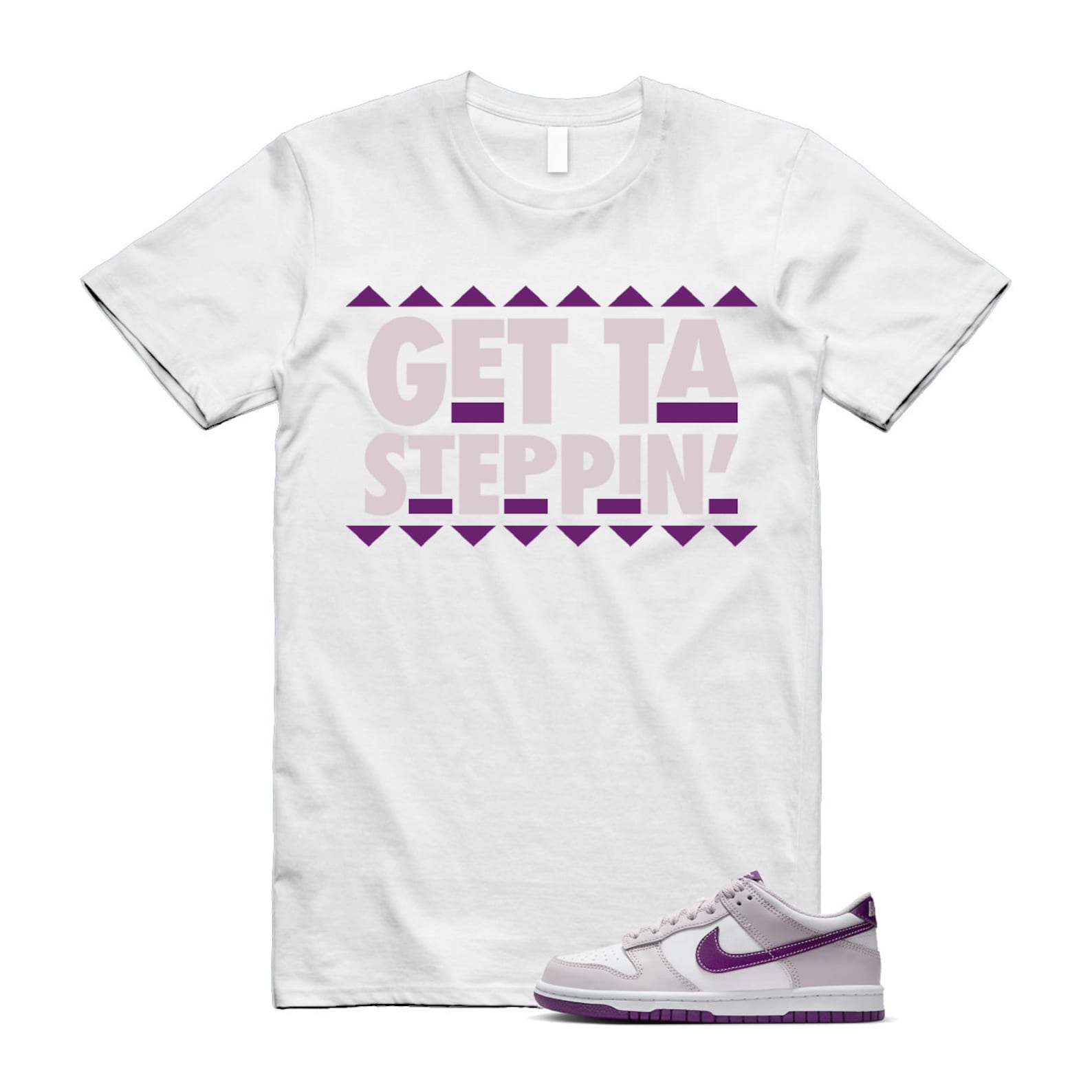 Dunk Platinum Violet Viotech White Low T Shirt Match GET T-Shirt, Sneaker Match Tee