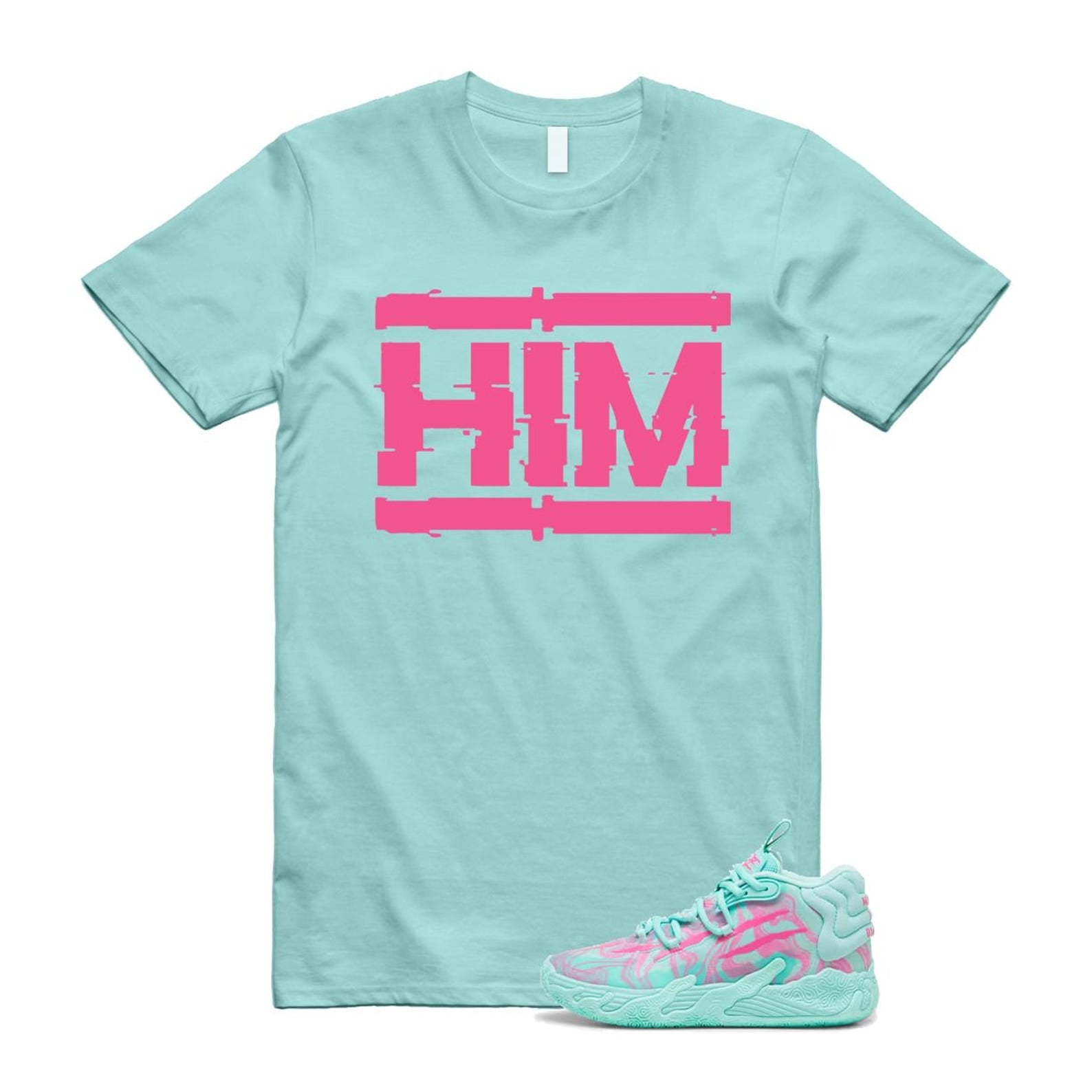 Miami LaMelo Ball MB.03 Teal Pink T Shirt Match HIM T-Shirt, Sneaker Match Tee