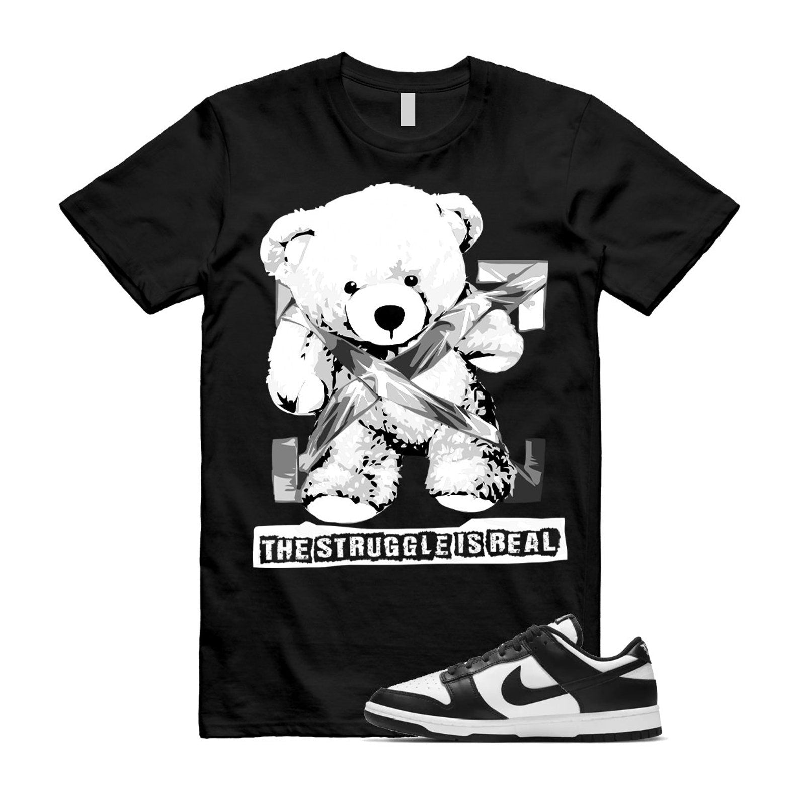 Dunk Panda White Black Low Retro Classic Traditional T Shirt Match STRUG T-Shirt, Sneaker Match Tee