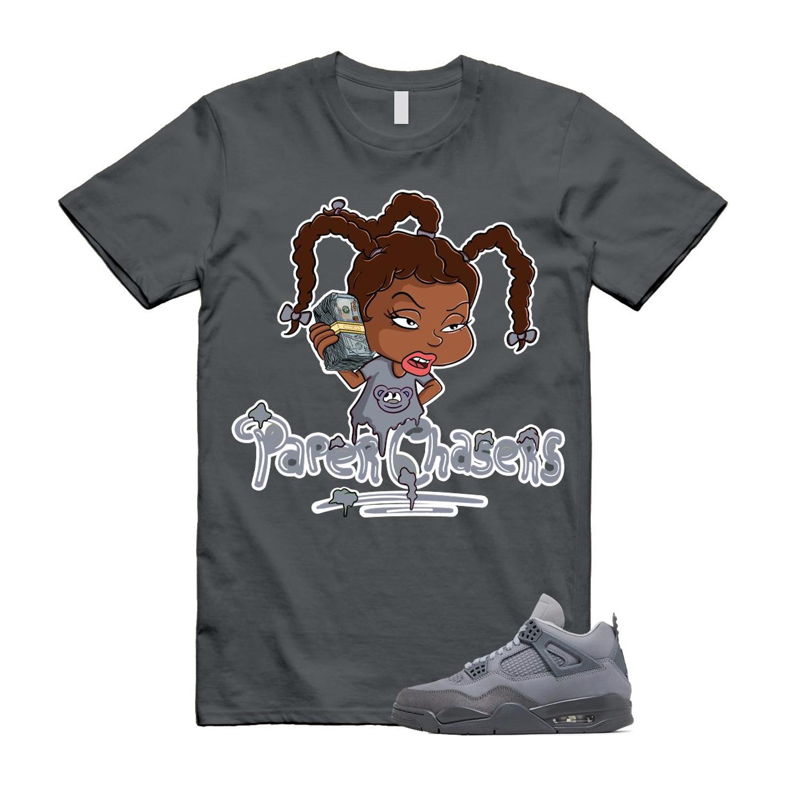 4 Wet Cement Smoke Iron Grey Retro SE T Shirt Match PC T-Shirt, Sneaker Match Tee