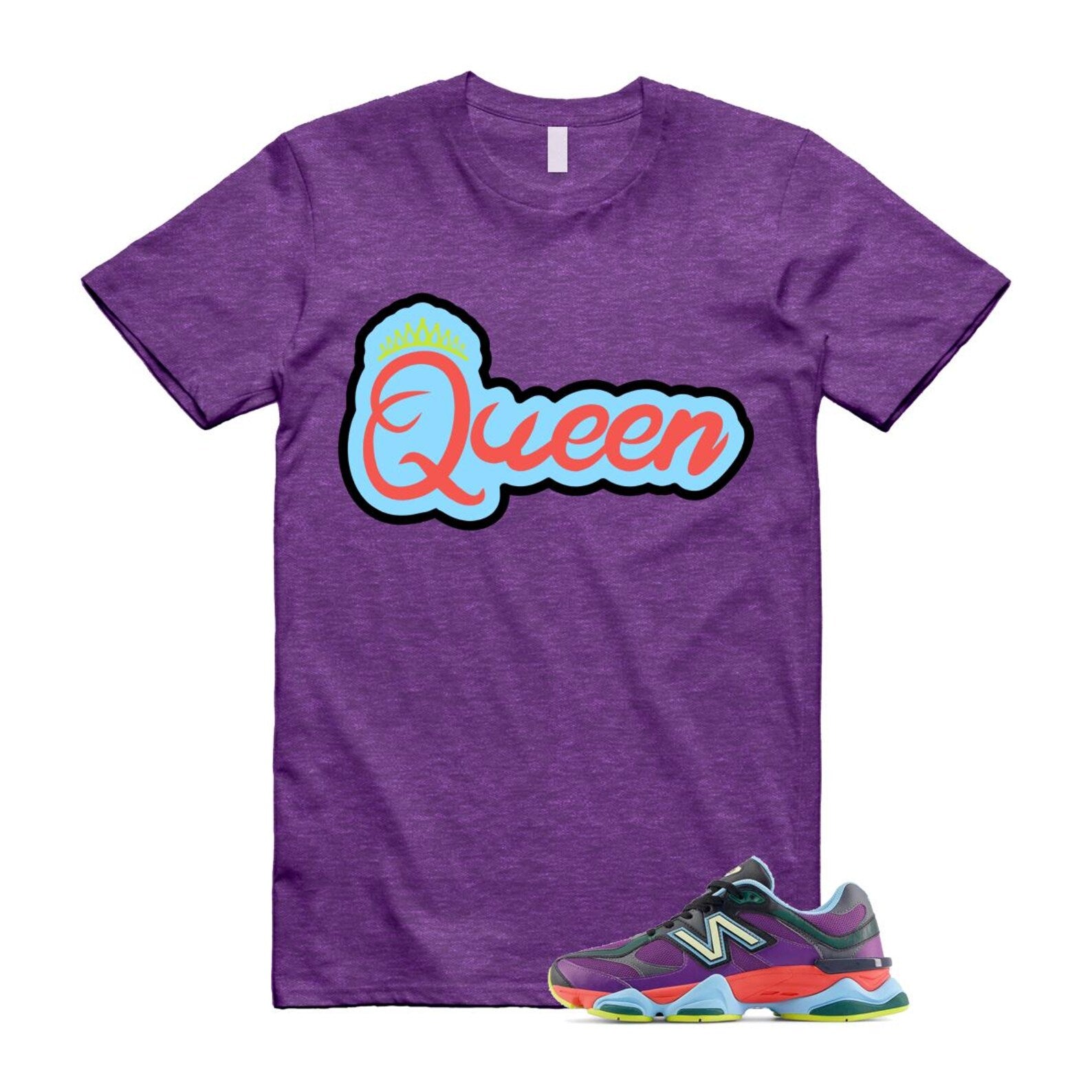 9060 Neon Nights Purple Red Blue Black T Shirt Match Q2 T-Shirt, Sneaker Match Tee