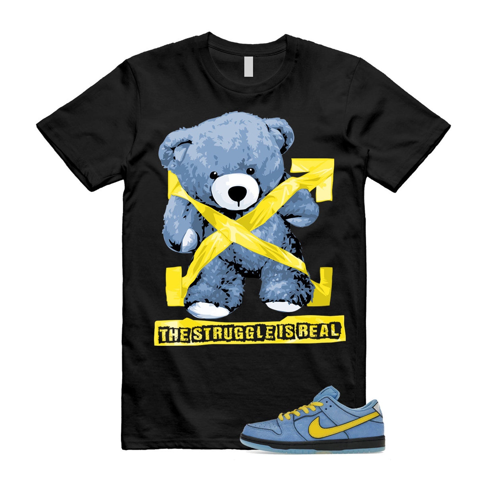 Dunk Bubbles The Power Girls Blue Chill Deep Royal Active Pink Yellow Black T Shirt Match STRUG T-Shirt, Sneaker Match Tee
