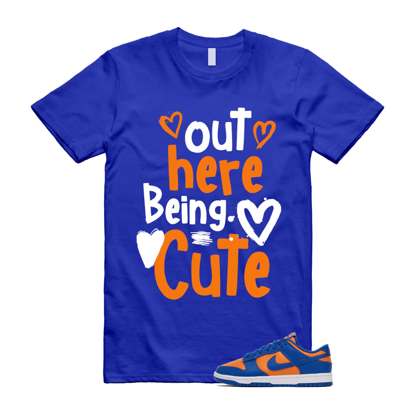 Dunk Knicks Team Royal Blue Orange Low Bright Ceramic T Shirt Match Out Here Being Cute T-Shirt, Sneaker Match Tee