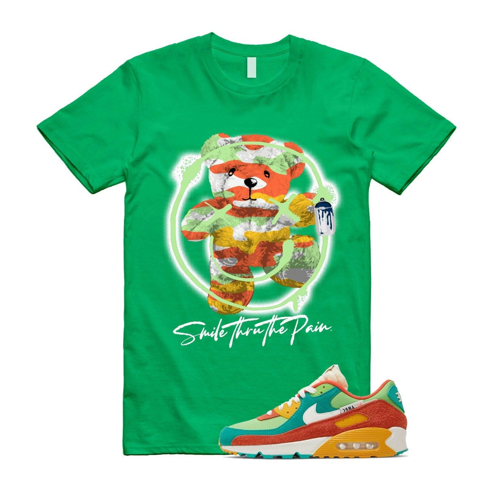 PAIN T Shirt to match Roma Mean Green Orange Pollen SE Sail ARC Air Max Running Club 90 T-Shirt, Sneaker Match Tee