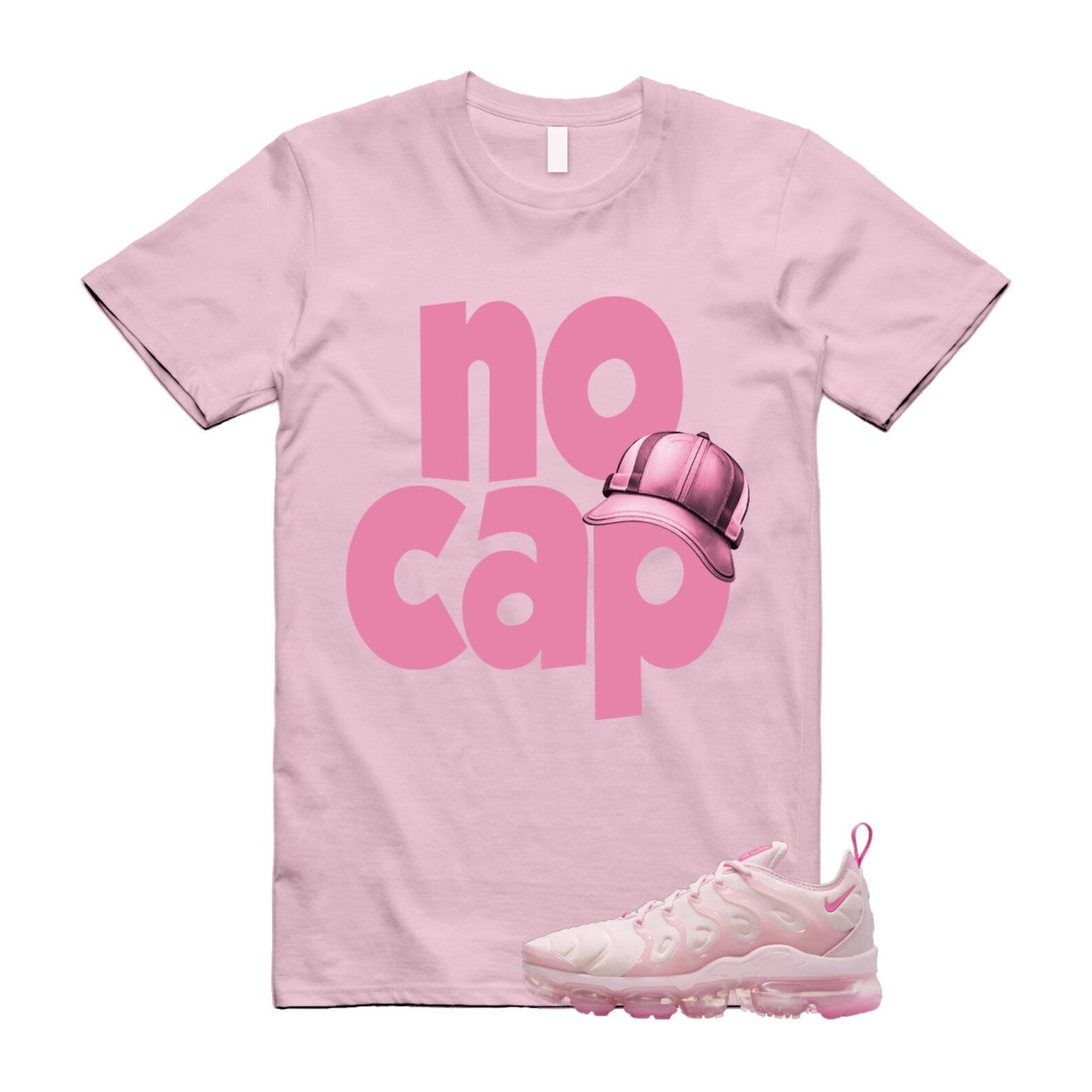 VaporMax Pink Foam Playful Air Plus T Shirt Match NO CAP T-Shirt, Sneaker Match Tee