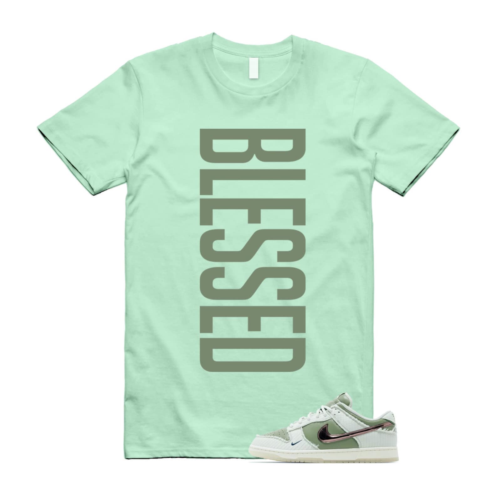 Dunk Kyler Murray Be 1 of One Sea Glass Sail Oil Green Rose Gold Low Retro PRM T Shirt Match VERTBLS T-Shirt, Sneaker Match Tee