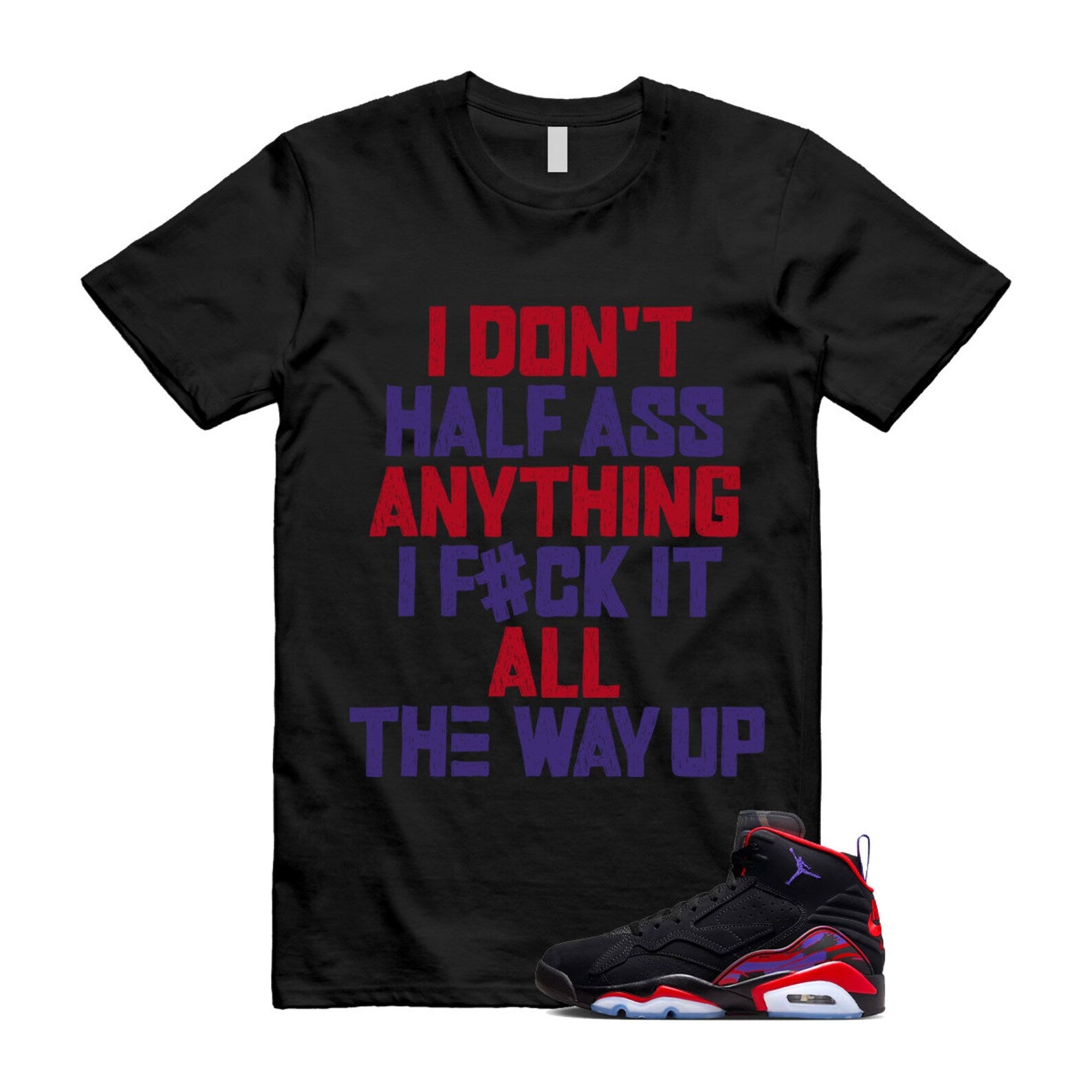 MVP Raptors Black Dark Concord University Red Anthracite T Shirt Match HALF T-Shirt, Sneaker Match Tee