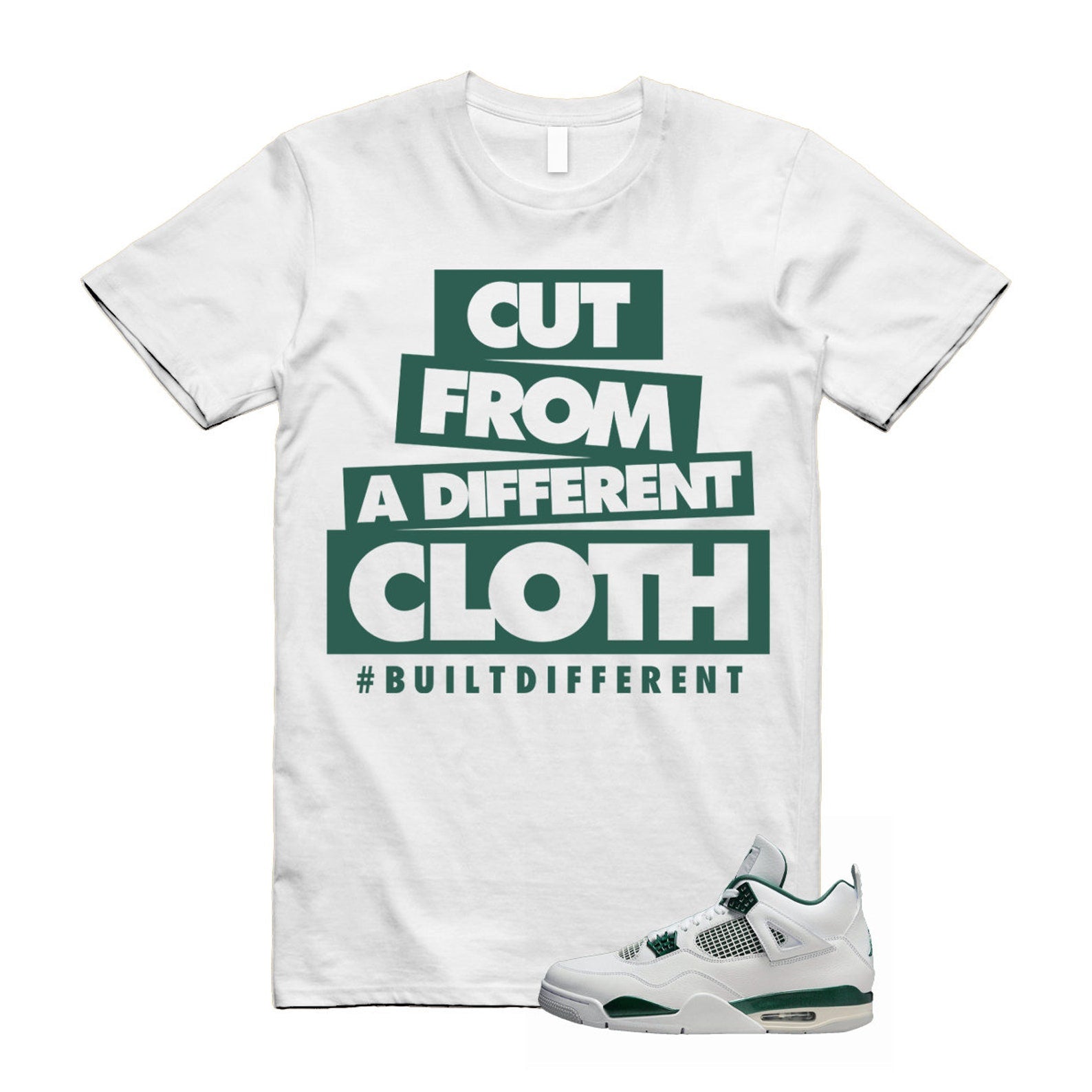 4 Oxidized Green White Neutral Grey T Shirt Match CLOTH T-Shirt, Sneaker Match Tee