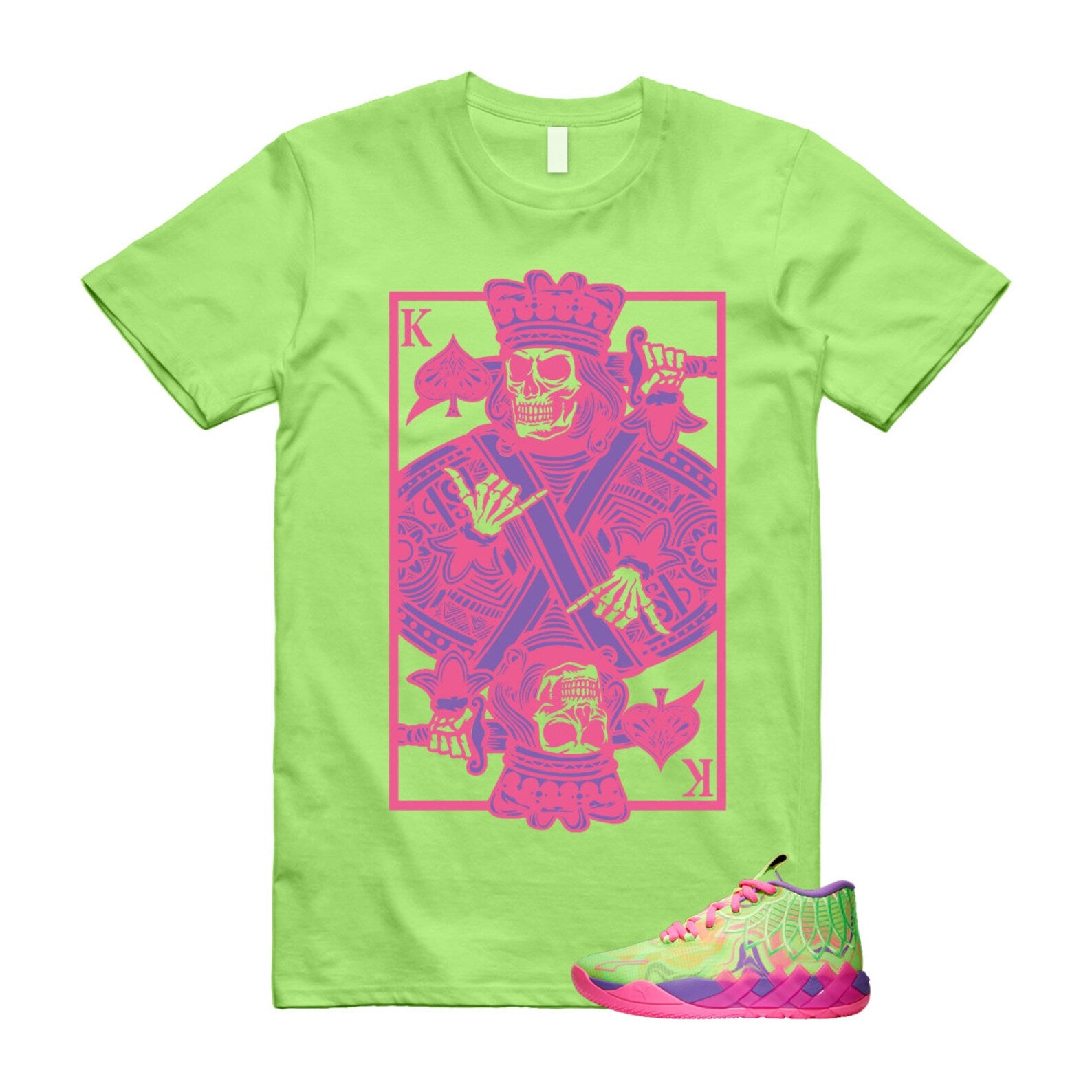 Inverse Toxic LaMelo Ball MB.01 Purple Glimmer Knockout Pink Green Gecko T Shirt Match KC T-Shirt, Sneaker Match Tee