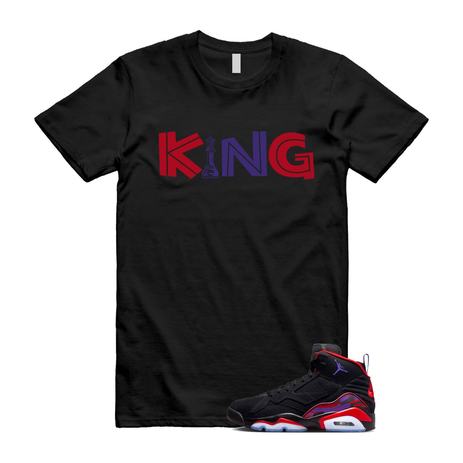 MVP Raptors Black Dark Concord University Red Anthracite T Shirt Match KING T-Shirt, Sneaker Match Tee