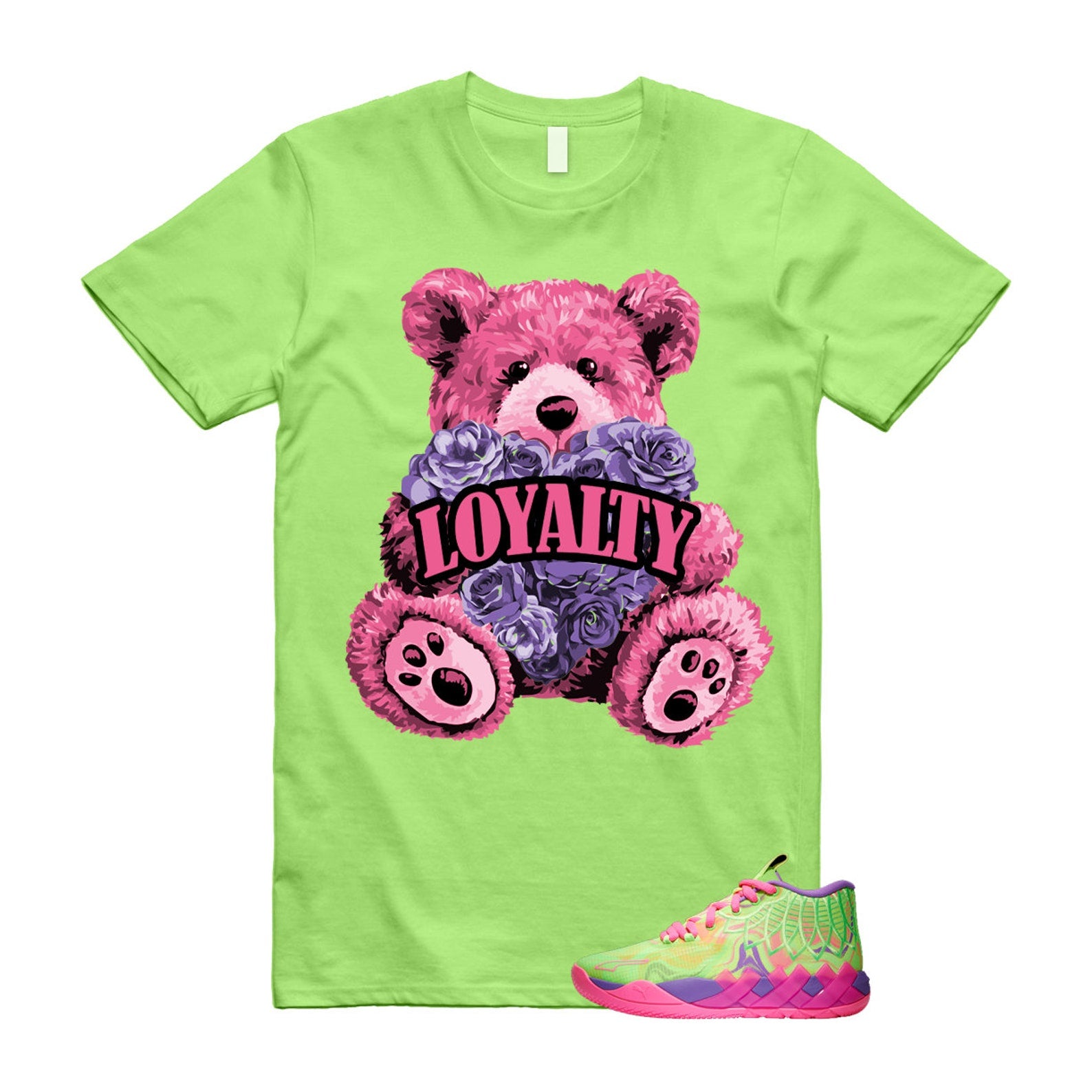 Inverse Toxic LaMelo Ball MB.01 Purple Glimmer Knockout Pink Green Gecko T Shirt Match LYLTY T-Shirt, Sneaker Match Tee
