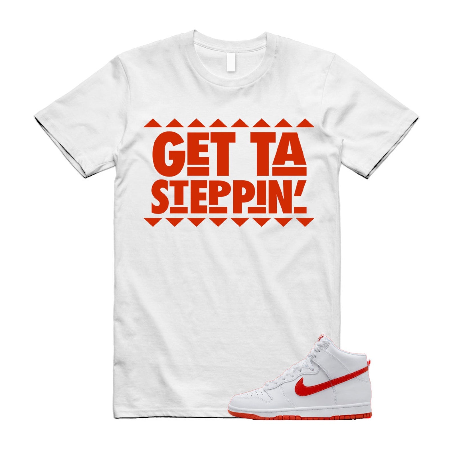 GET T Shirt to match N Dunk High Low Picante Red White T-Shirt, Sneaker Match Tee