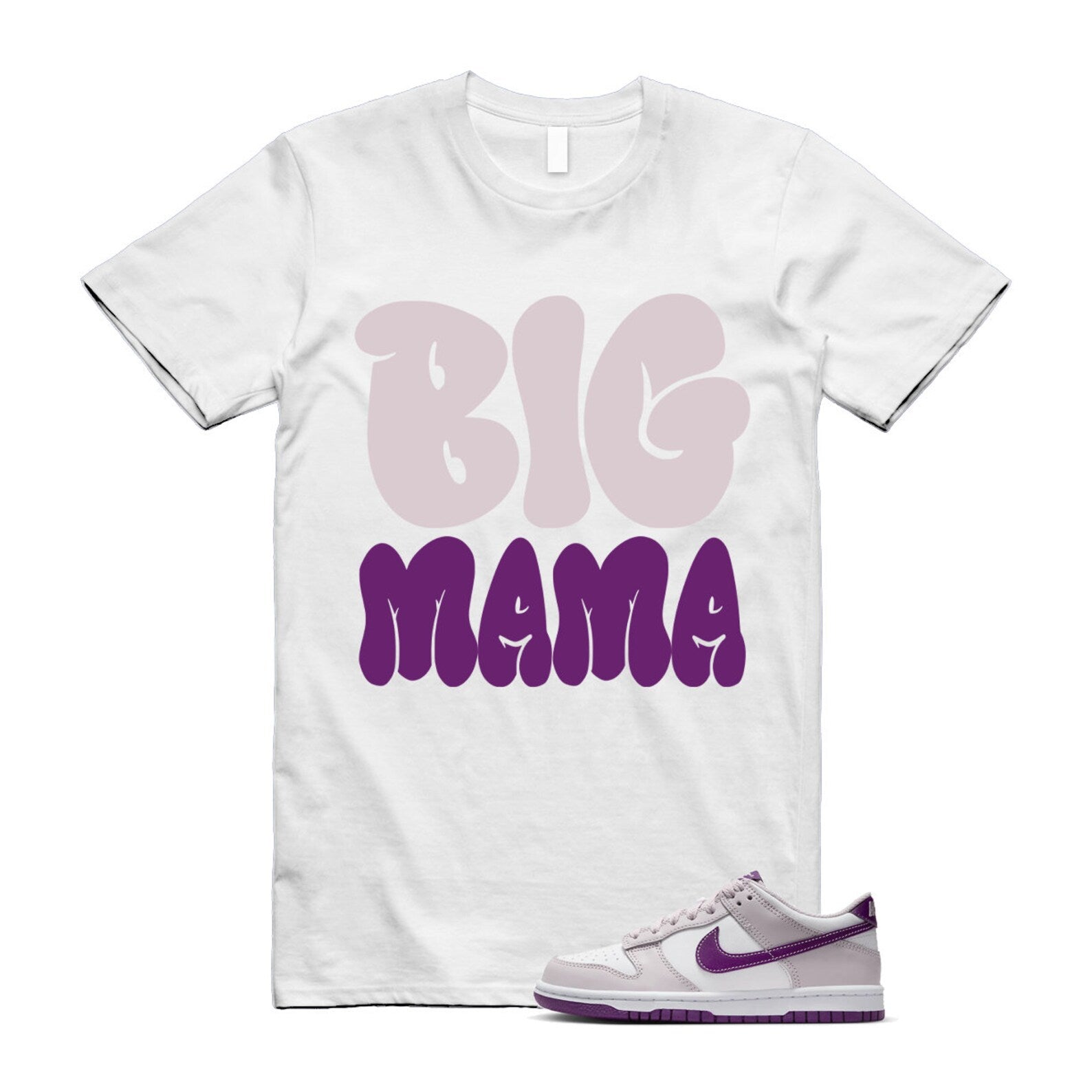 Dunk Platinum Violet Viotech White Low T Shirt Match MAMA T-Shirt, Sneaker Match Tee