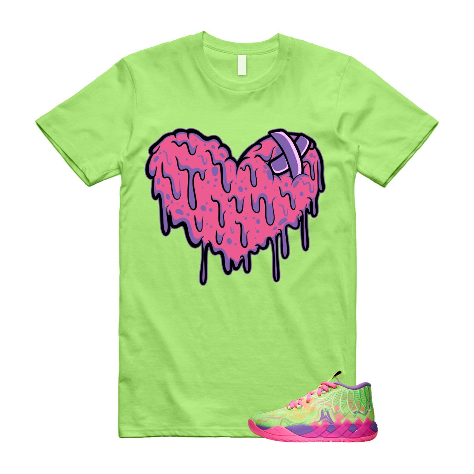 Inverse Toxic LaMelo Ball MB.01 Purple Glimmer Knockout Pink Green Gecko T Shirt Match DRHRT T-Shirt, Sneaker Match Tee