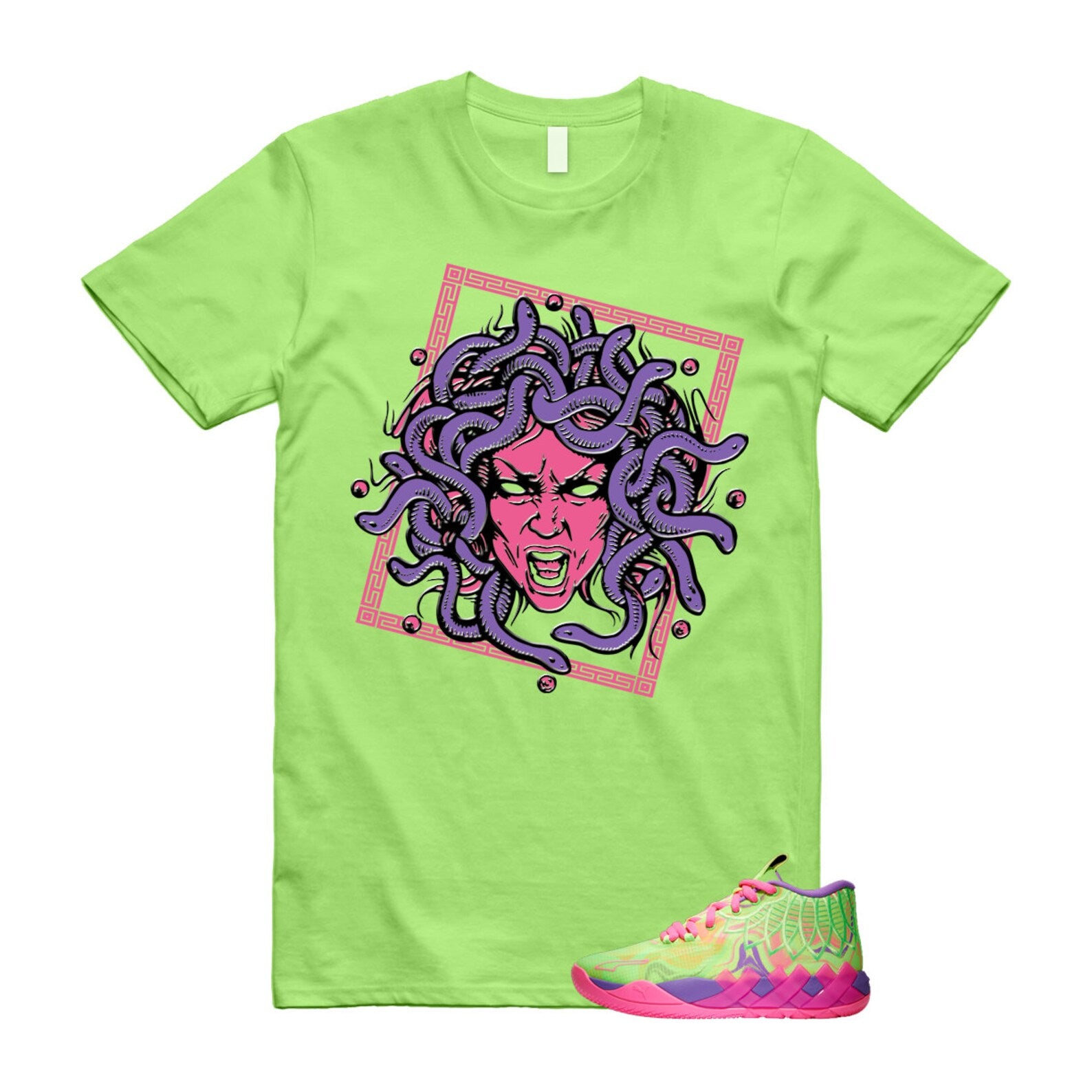 Inverse Toxic LaMelo Ball MB.01 Purple Glimmer Knockout Pink Green Gecko T Shirt Match SHM T-Shirt, Sneaker Match Tee