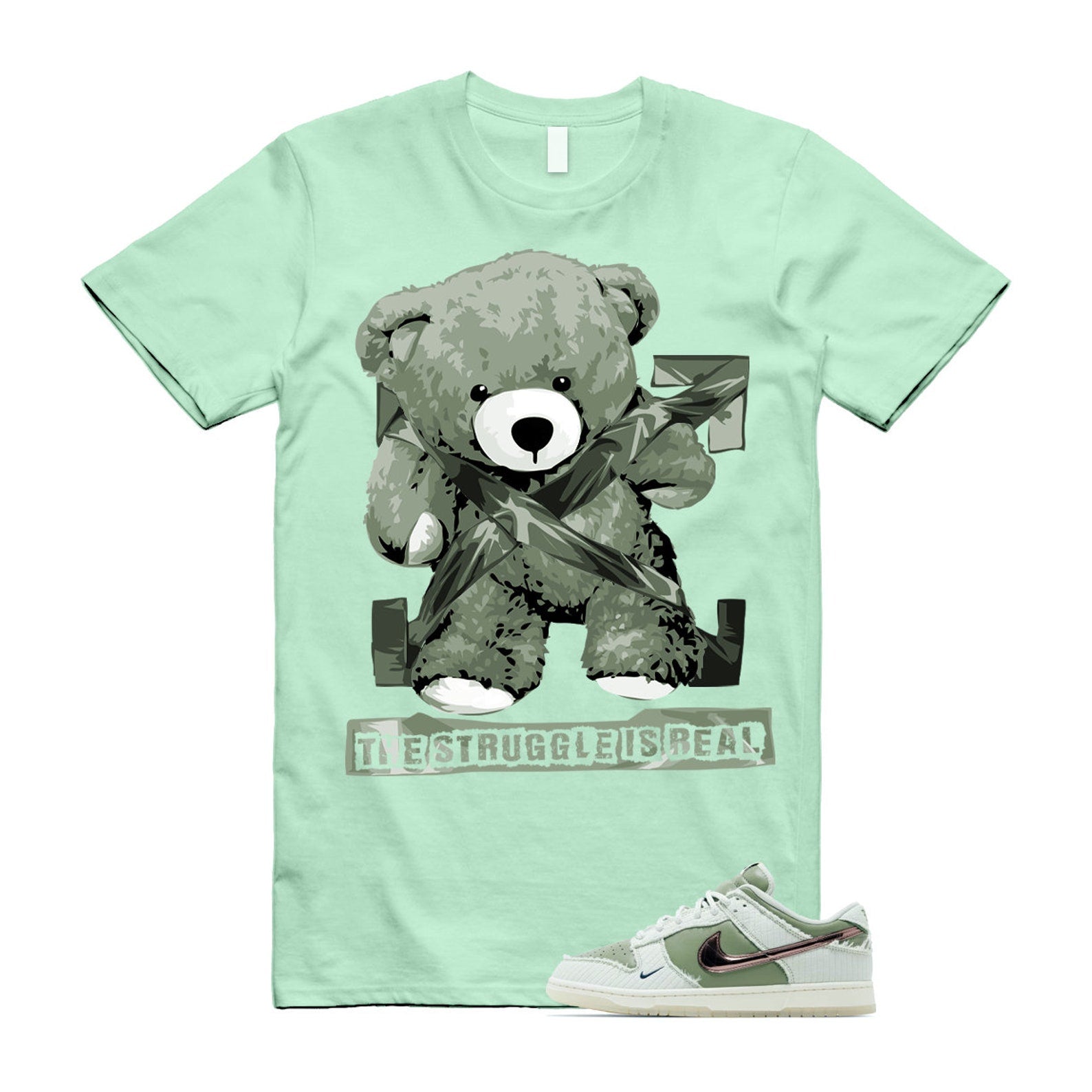 Dunk Kyler Murray Be 1 of One Sea Glass Sail Oil Green Rose Gold Low Retro PRM T Shirt Match STRUG T-Shirt, Sneaker Match Tee