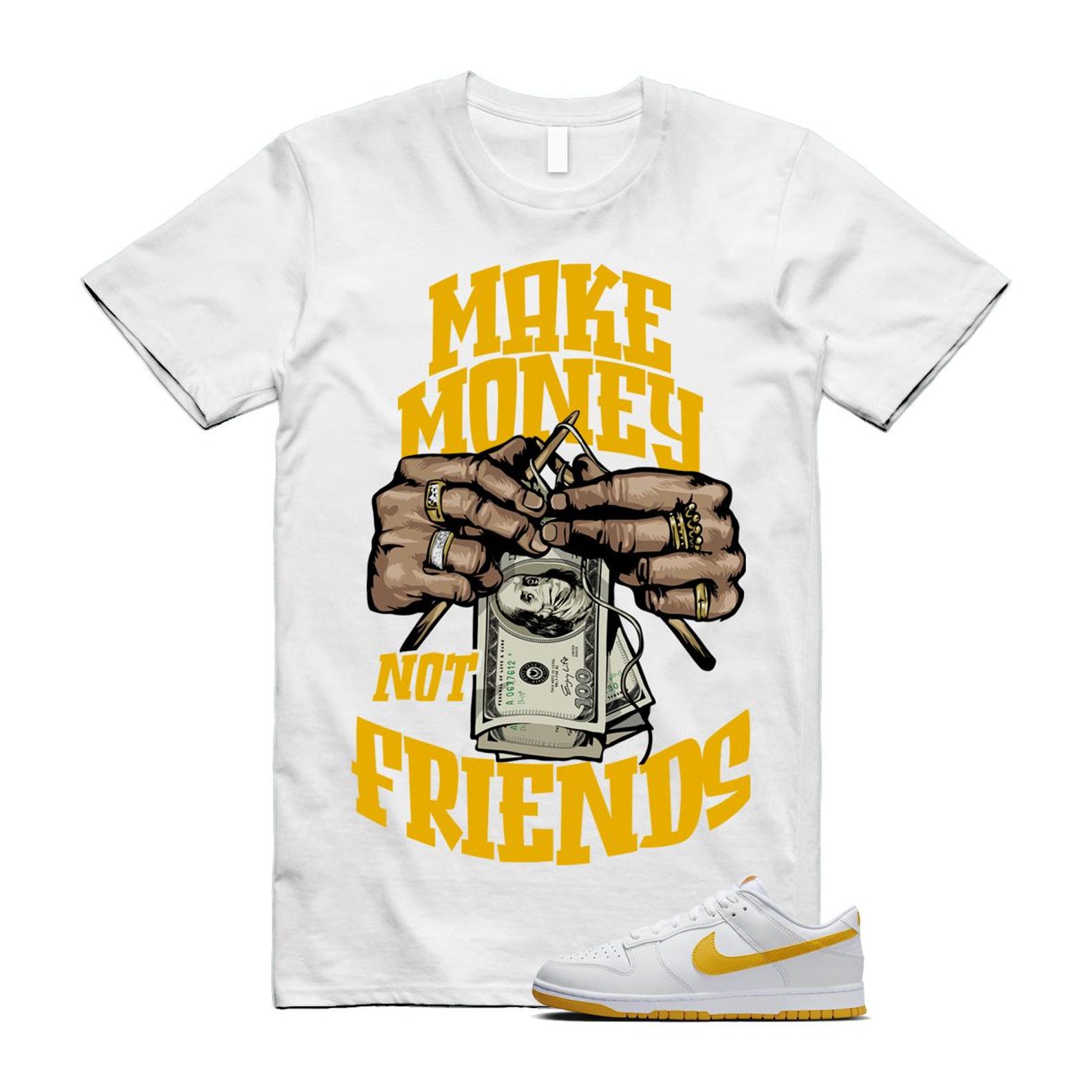 Dunk White University Gold Low T Shirt Match MM, DQ9310-100 T-Shirt, Sneaker Match Tee
