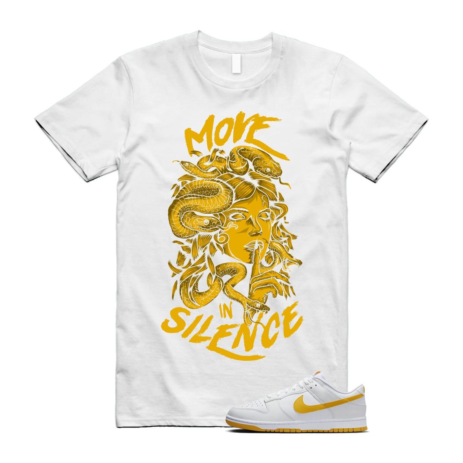 Dunk White University Gold Low T Shirt Match MIS, DQ9310-100 T-Shirt, Sneaker Match Tee