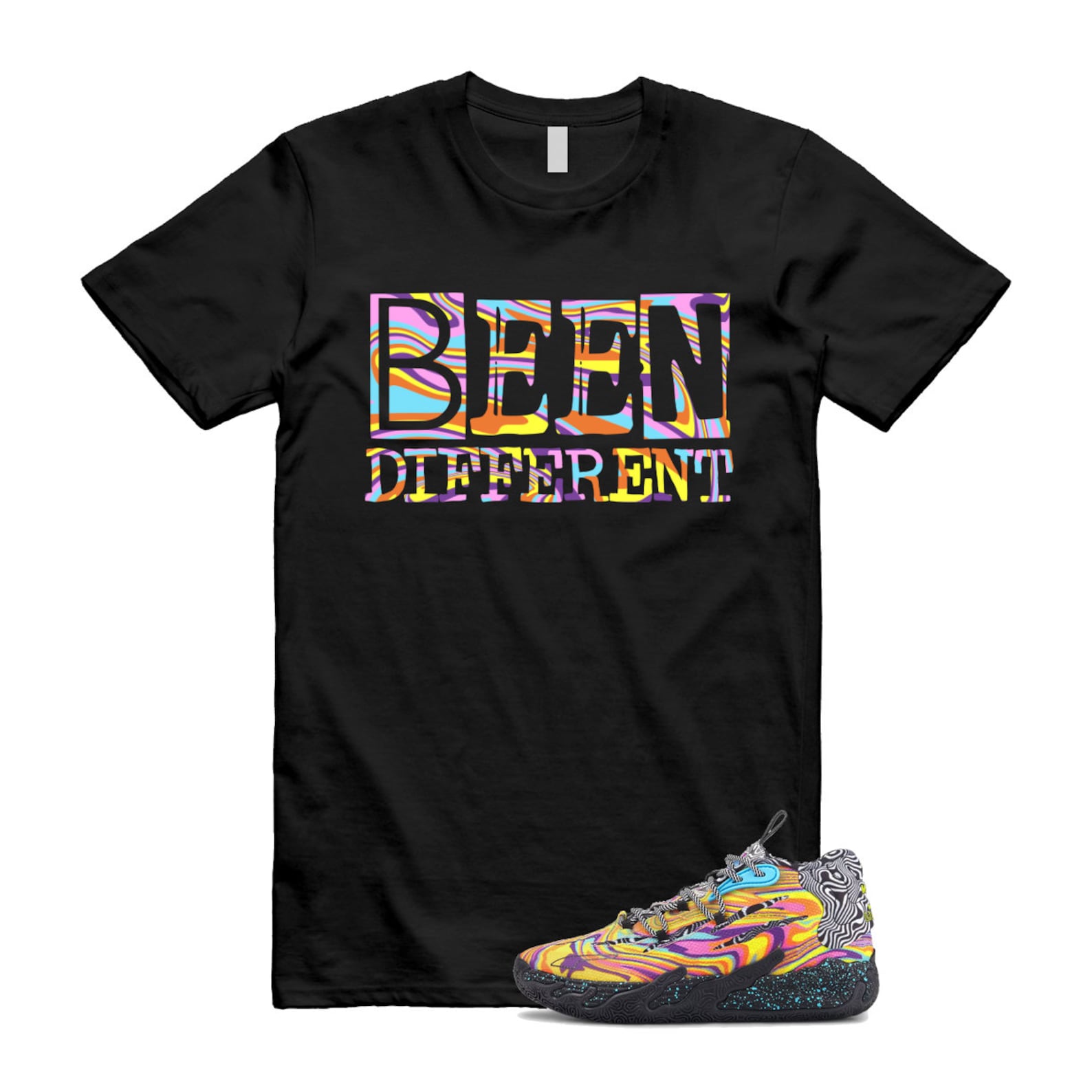 Dexter LaMelo Ball MB.03 Lab Poison Pink Fluro Orange Pes T Shirt Match BEEN T-Shirt, Sneaker Match Tee