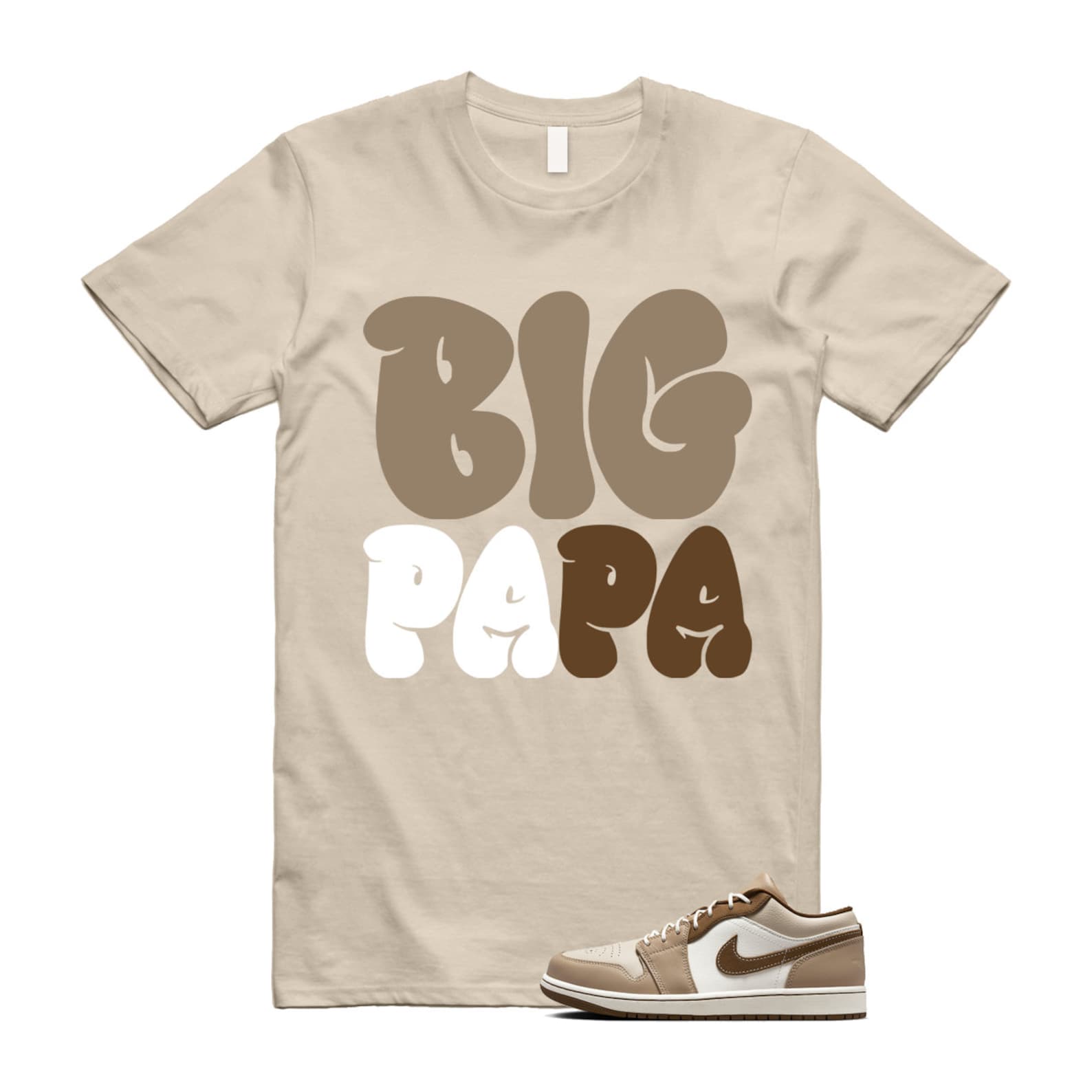 1 Hemp Light British Tan Low SE Sail Oatmeal T Shirt Match PAPA, HF5753-221 T-Shirt, Sneaker Match Tee