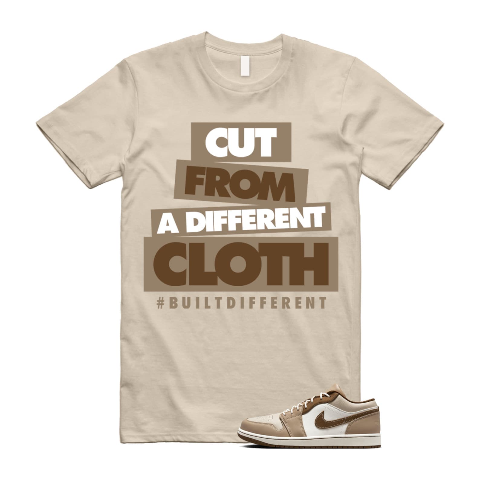 1 Hemp Light British Tan Low SE Sail Oatmeal T Shirt Match CLOTH, HF5753-221 T-Shirt, Sneaker Match Tee