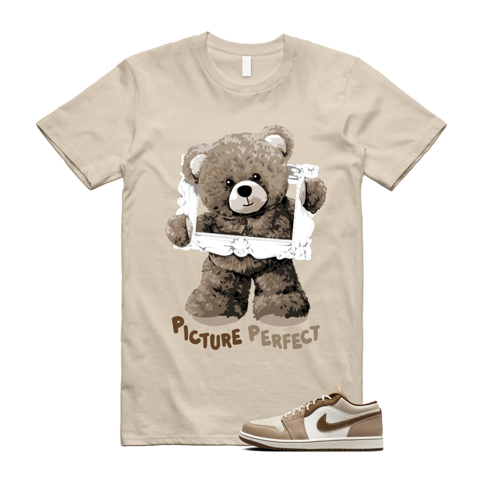 1 Hemp Light British Tan Low SE Sail Oatmeal T Shirt Match PIC, HF5753-221 T-Shirt, Sneaker Match Tee