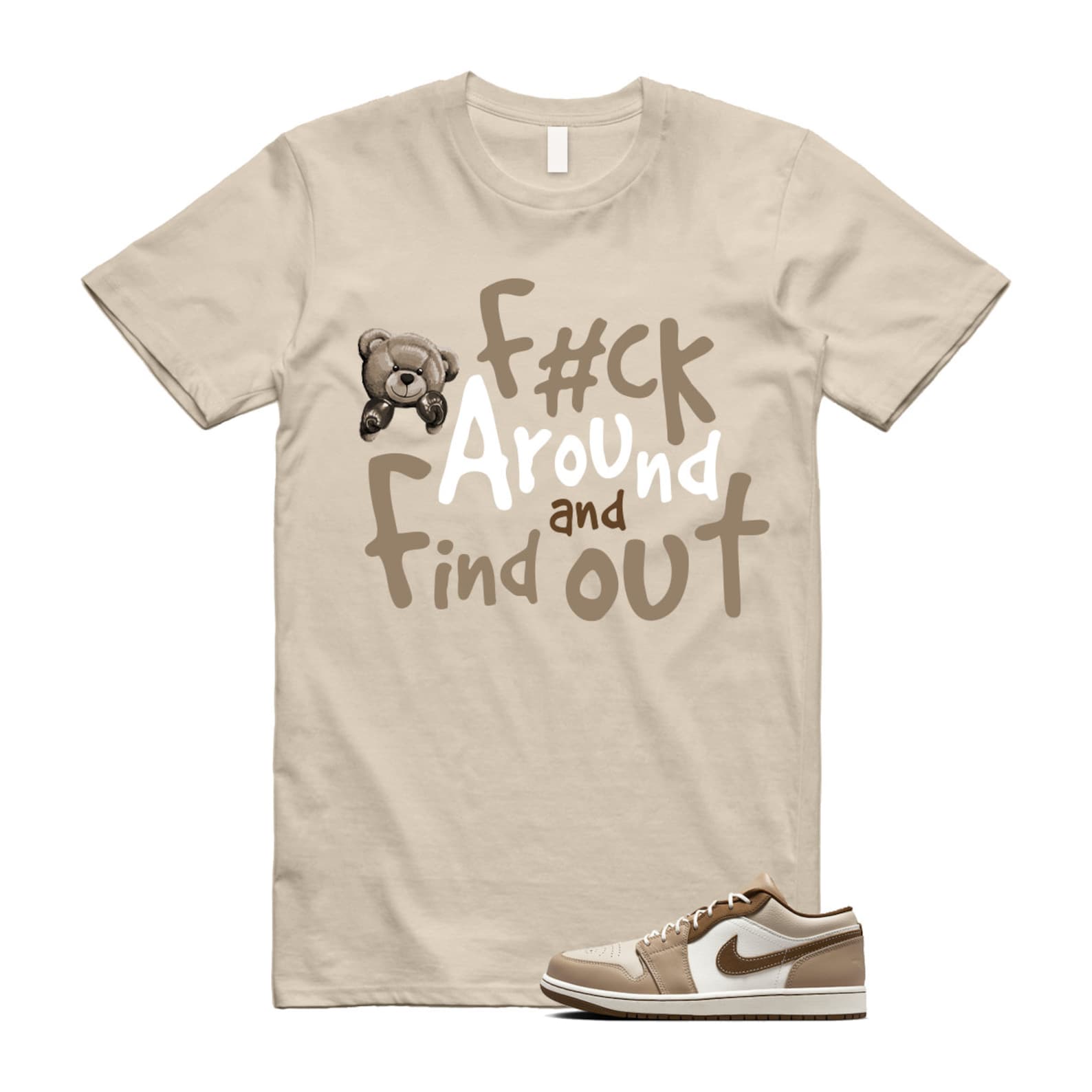 1 Hemp Light British Tan Low SE Sail Oatmeal T Shirt Match FCK, HF5753-221 T-Shirt, Sneaker Match Tee