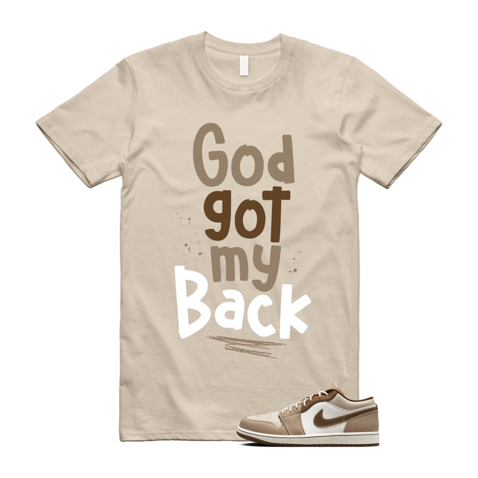 1 Hemp Light British Tan Low SE Sail Oatmeal T Shirt Match GOD, HF5753-221 T-Shirt, Sneaker Match Tee