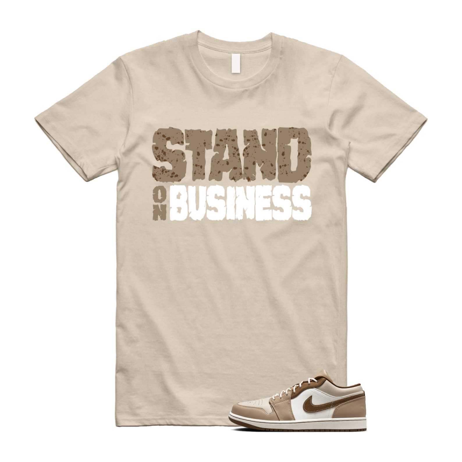 1 Hemp Light British Tan Low SE Sail Oatmeal T Shirt Match Stand On Business, HF5753-221 T-Shirt, Sneaker Match Tee