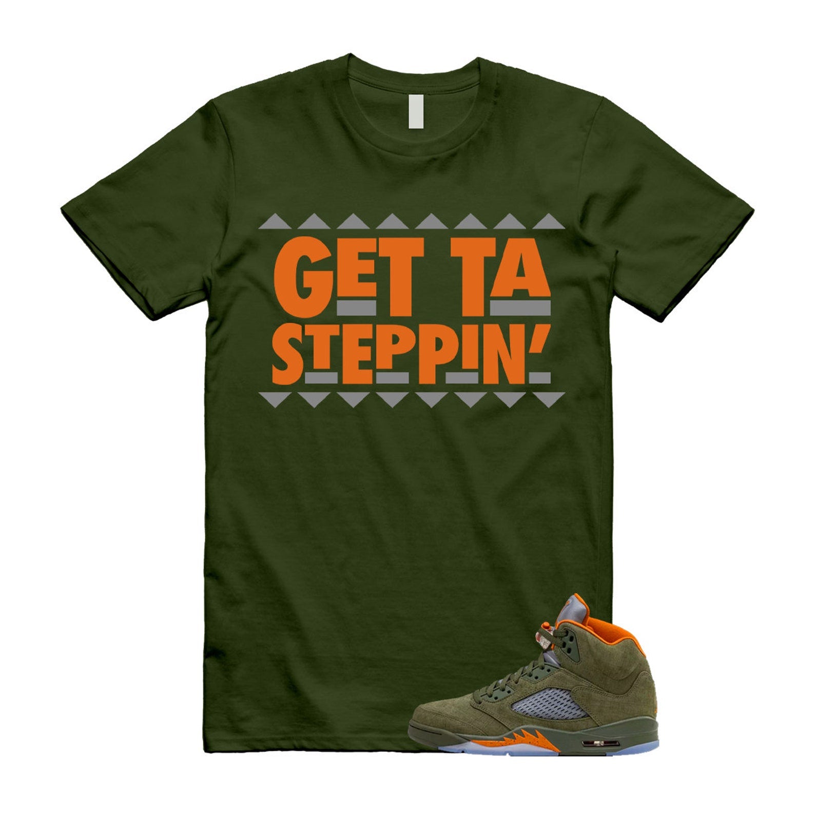 5 Olive Army Solar Orange Black Retro T Shirt Match GET, DD0587-308 T-Shirt, Sneaker Match Tee