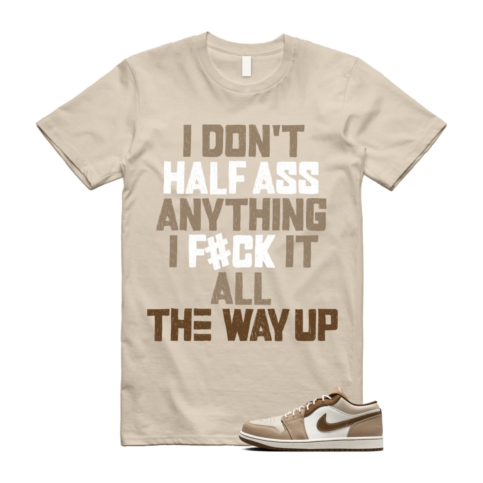 1 Hemp Light British Tan Low SE Sail Oatmeal T Shirt Match HALF, HF5753-221 T-Shirt, Sneaker Match Tee