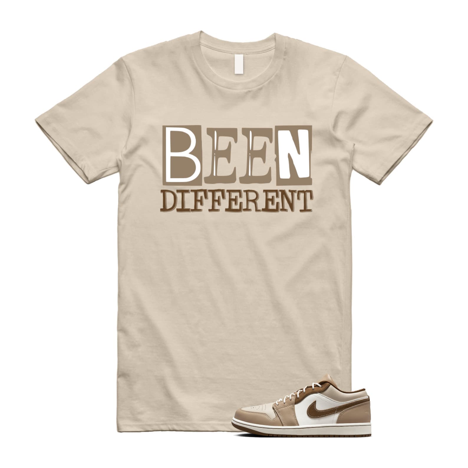 1 Hemp Light British Tan Low SE Sail Oatmeal T Shirt Match BEEN, HF5753-221 T-Shirt, Sneaker Match Tee