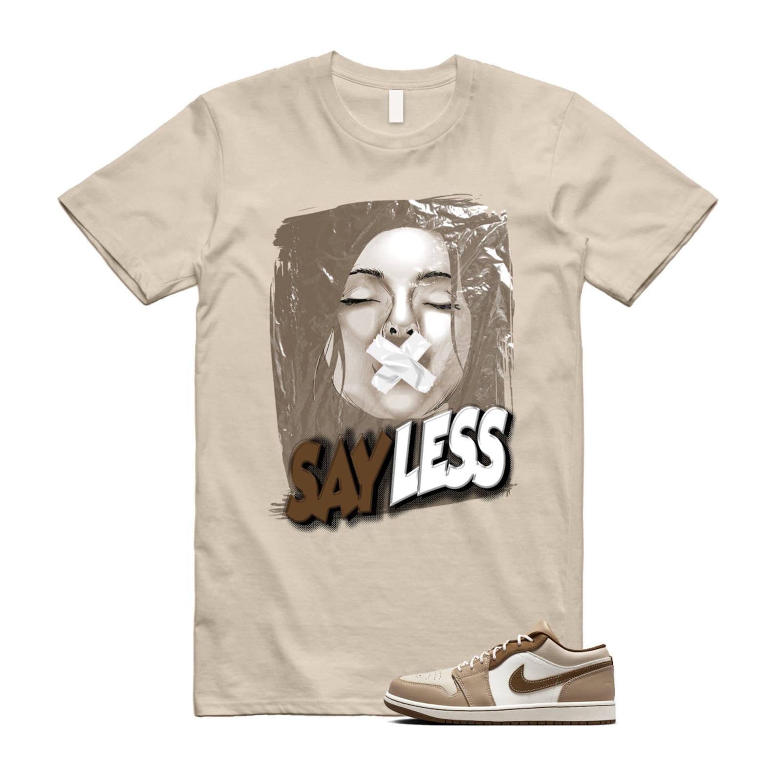 1 Hemp Light British Tan Low SE Sail Oatmeal T Shirt Match SL, HF5753-221 T-Shirt, Sneaker Match Tee