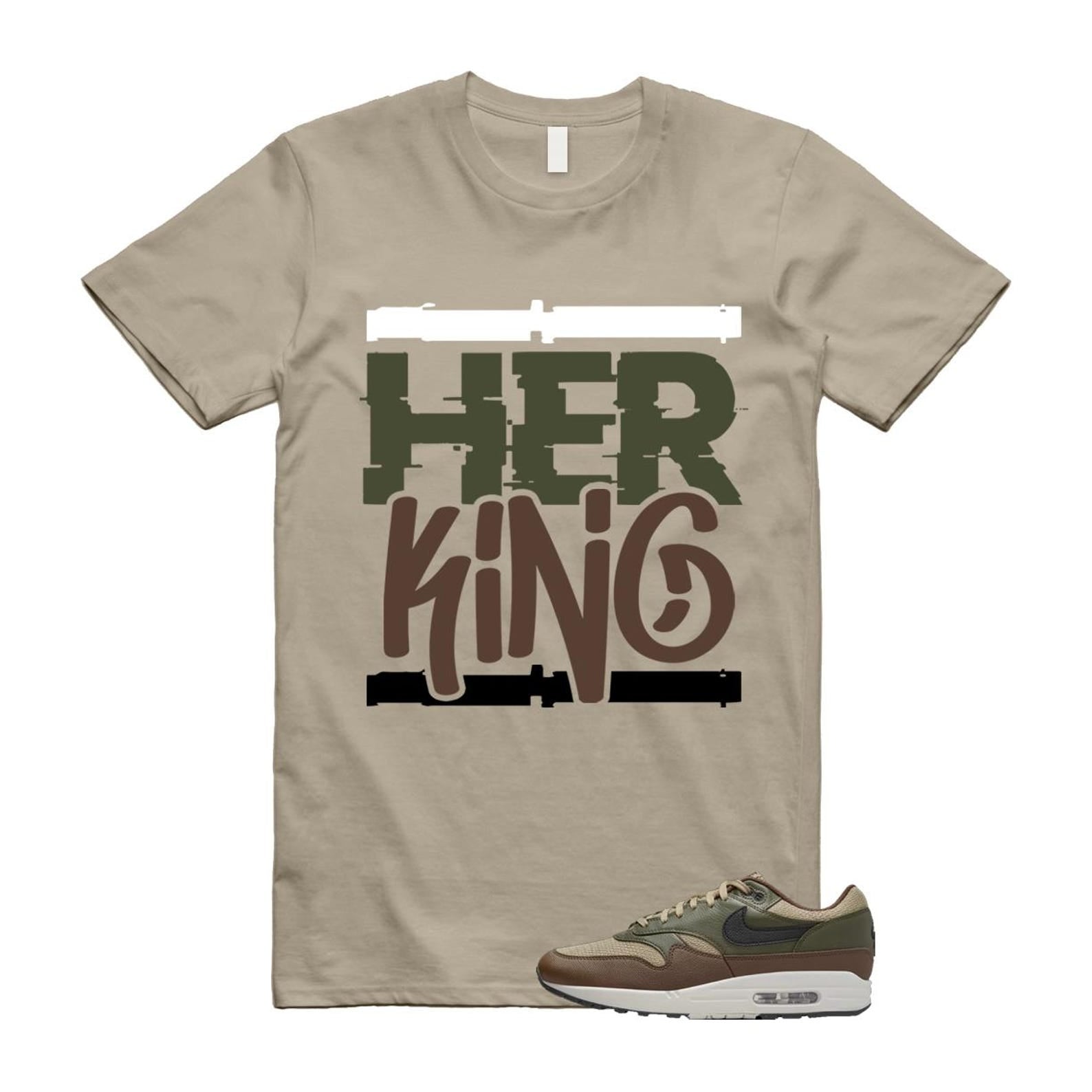 Air Max 1 Essential Premium Cargo Khaki Neutral Olive Cacao Wow T Shirt Match HK T-Shirt, Sneaker Match Tee