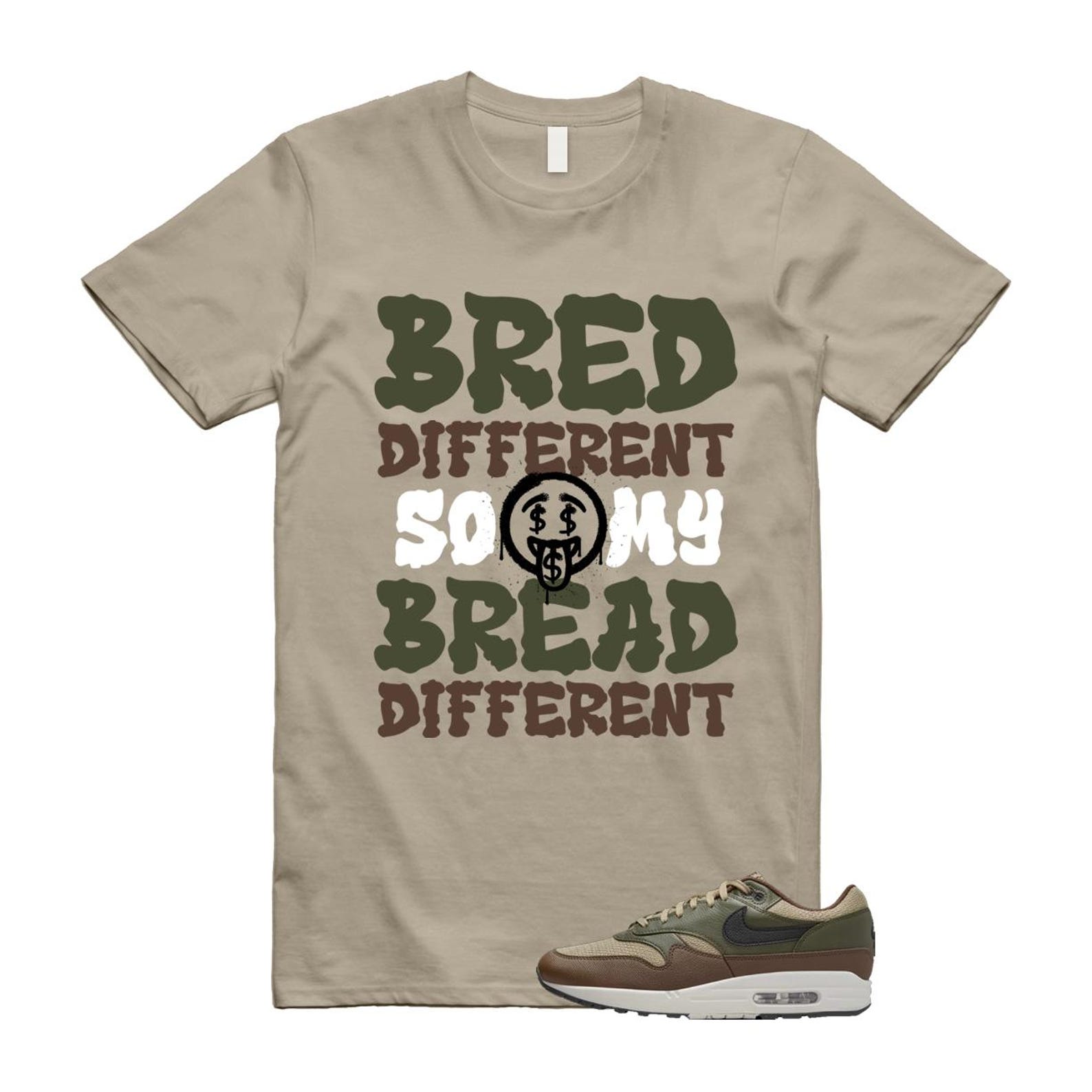 Air Max 1 Essential Premium Cargo Khaki Neutral Olive Cacao Wow T Shirt Match BDBD T-Shirt, Sneaker Match Tee