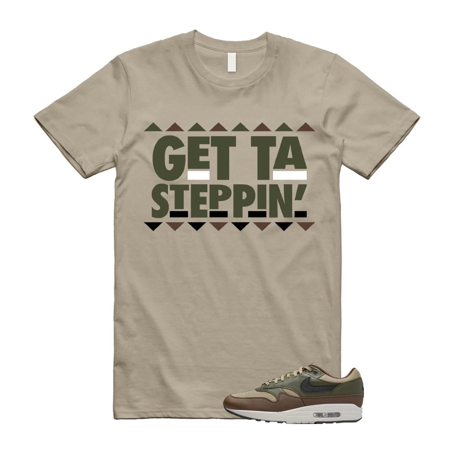 Air Max 1 Essential Premium Cargo Khaki Neutral Olive Cacao Wow T Shirt Match GET T-Shirt, Sneaker Match Tee