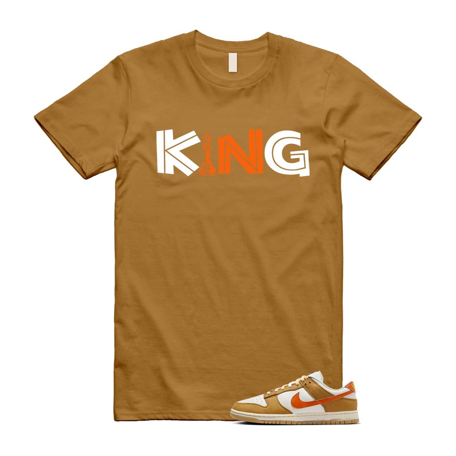 Dunk Wheat Safety Orange Sail Coconut Milk Low Retro T Shirt Match KING T-Shirt, Sneaker Match Tee