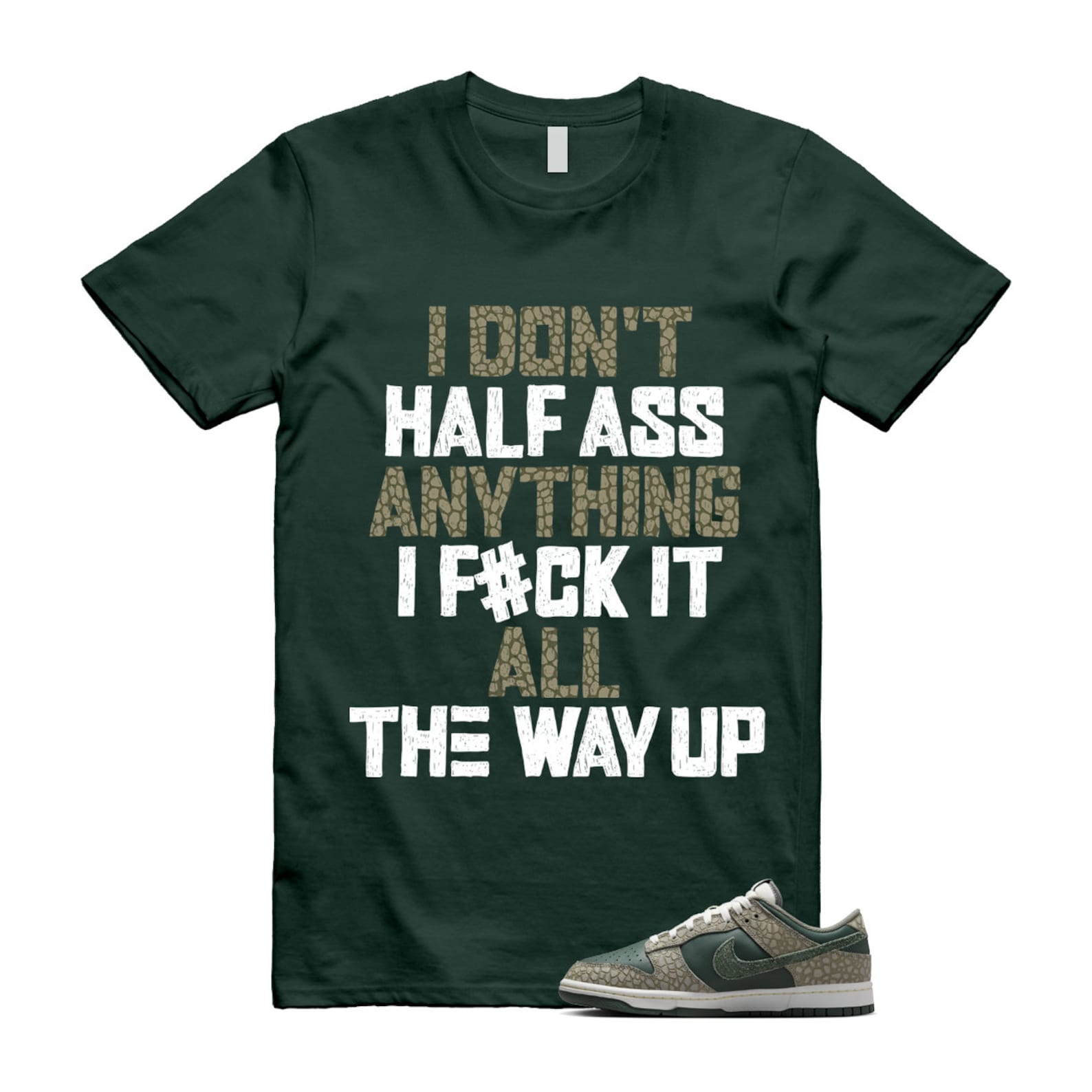 Dunk Urban Landscape 2.0 Low PRM Dark Stucco Vintage Green Summit White Alabaster T Shirt Match HALF T-Shirt, Sneaker Match Tee