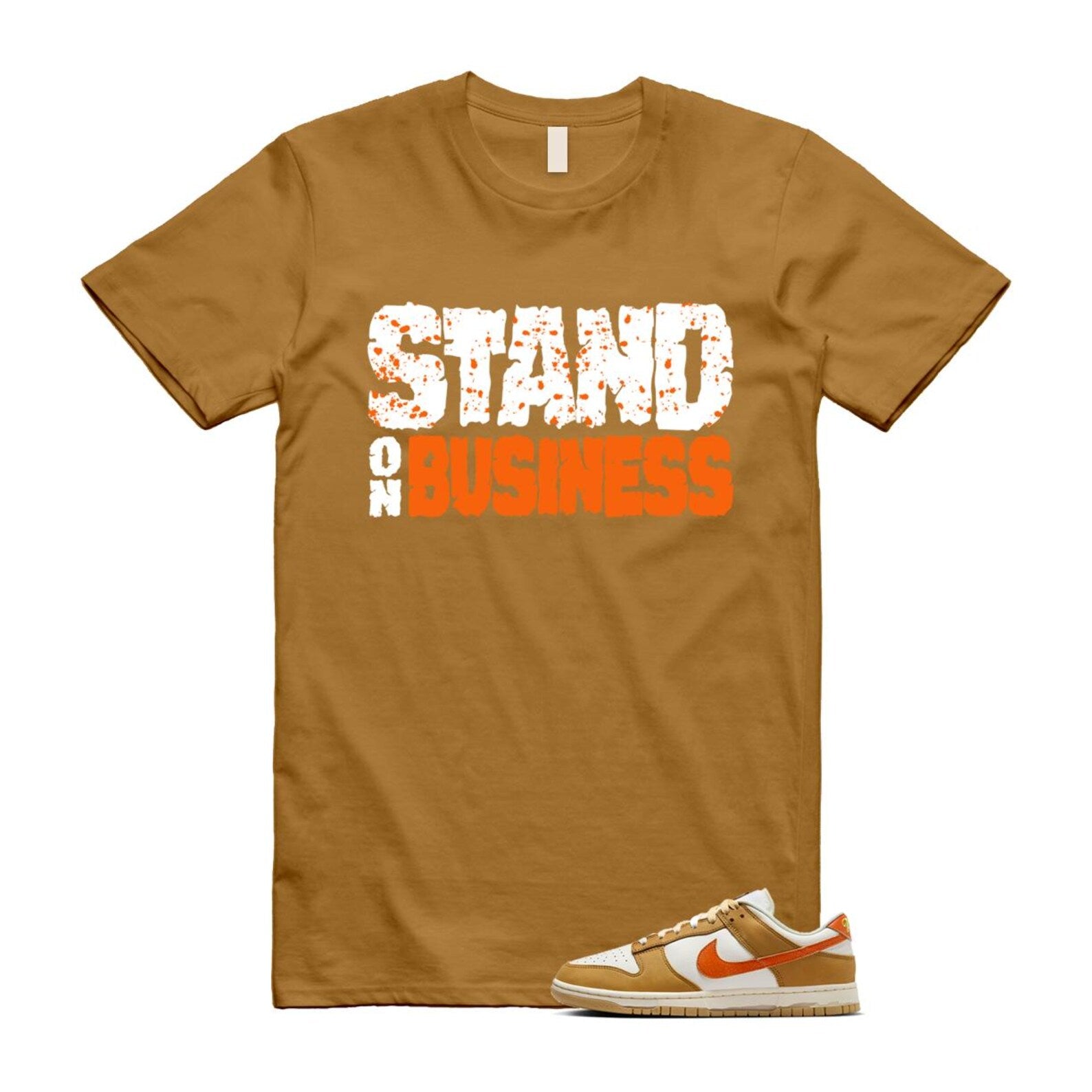 Dunk Wheat Safety Orange Sail Coconut Milk Low Retro T Shirt Match Stand On Business T-Shirt, Sneaker Match Tee
