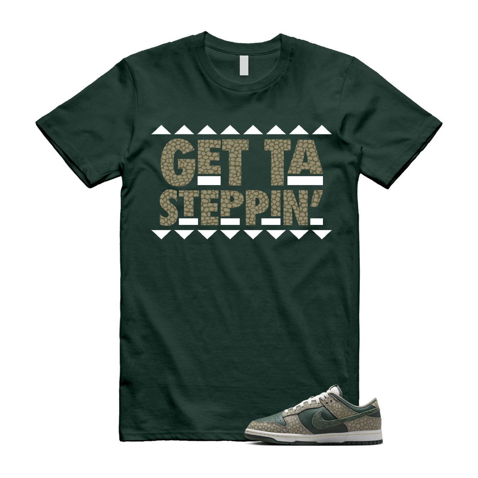 Dunk Urban Landscape 2.0 Low PRM Dark Stucco Vintage Green Summit White Alabaster T Shirt Match GET T-Shirt, Sneaker Match Tee
