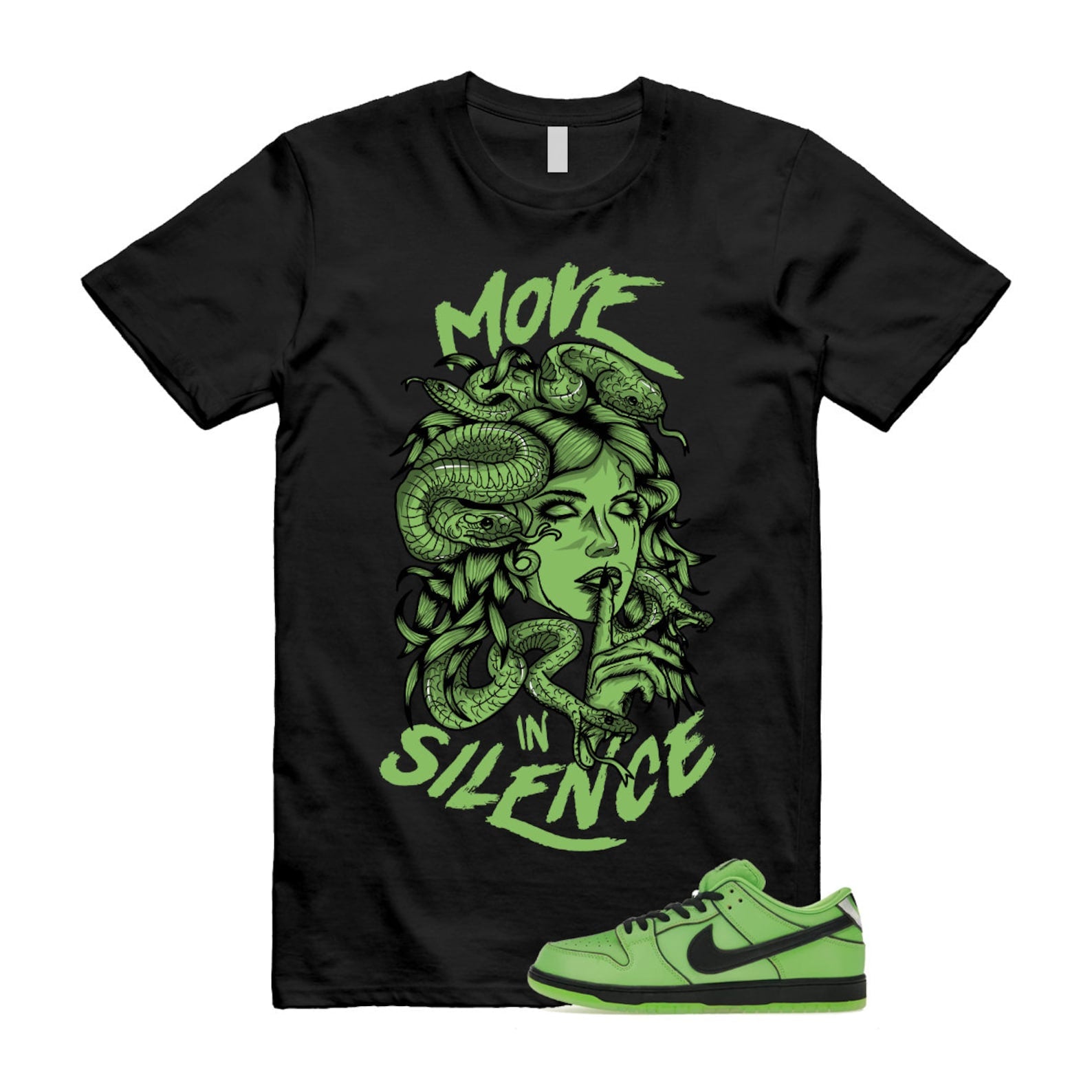 Dunk Buttercup The Power Girls Mean Green Lotus Pink Black T Shirt Match MIS T-Shirt, Sneaker Match Tee
